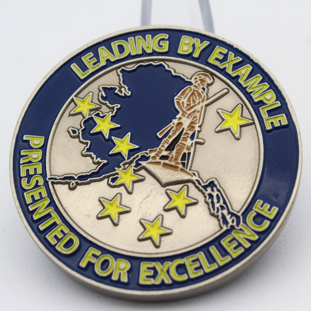 Alaska ANG Chiefs Challenge Coin 1.65 Inch Pre-Owned Copper Military Collectible