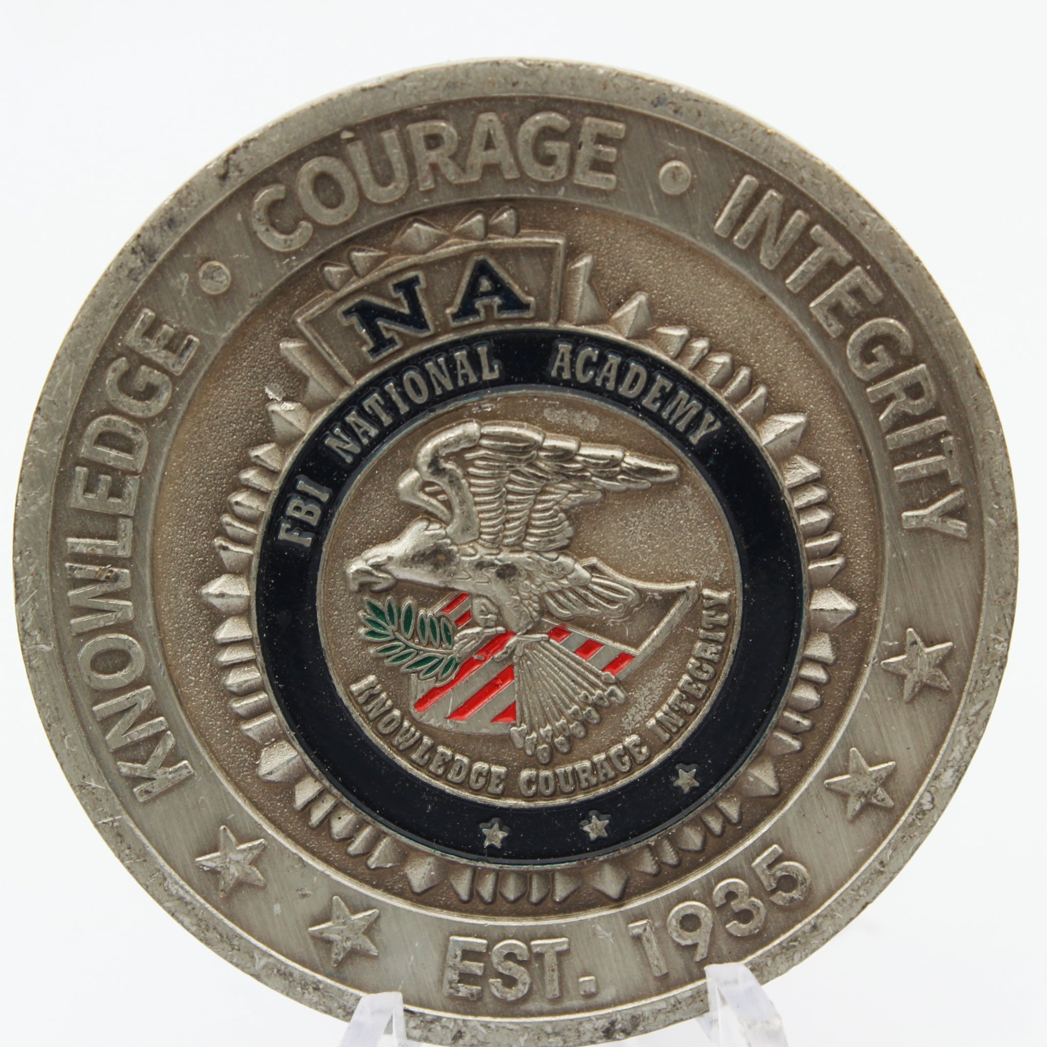 FBI National Academy Yellow Brick Road Challenge Coin 1.75 Inch Pre-Owned Copper Collectible