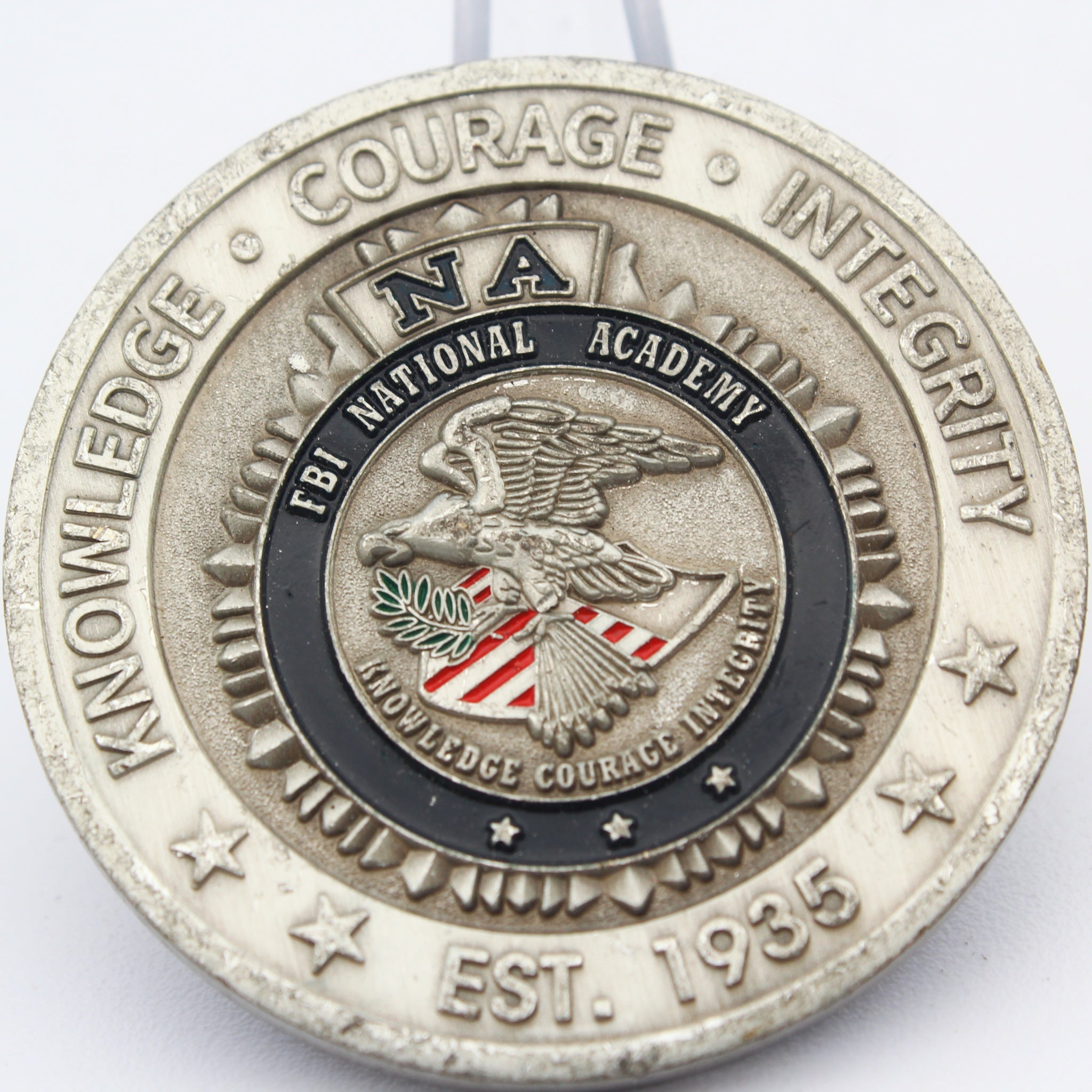 FBI National Academy Yellow Brick Road Challenge Coin 1.75 Inch Pre-Owned Copper Collectible