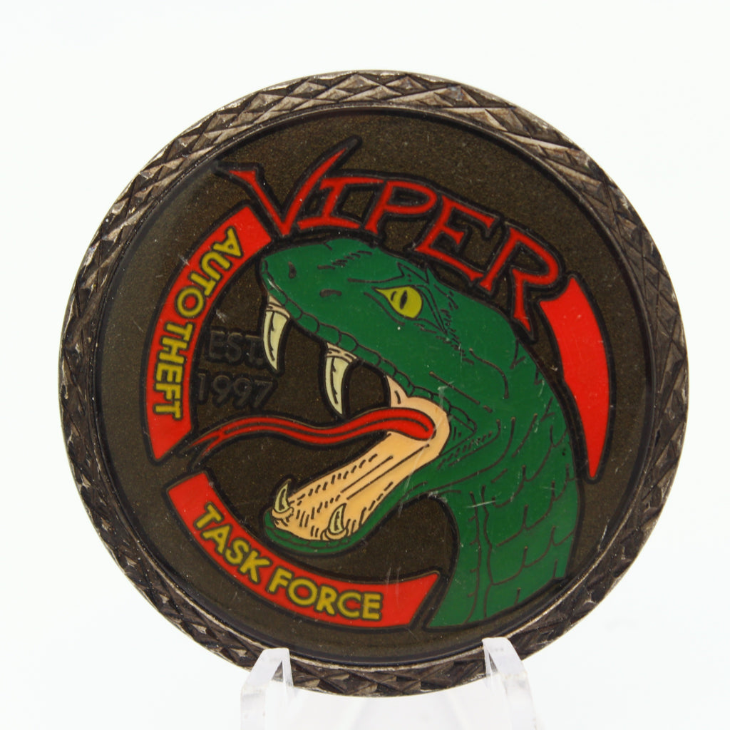 VIPER Auto Theft Task Force Challenge Coin Snake Pit Las Vegas 1.75 Inch Pre-Owned