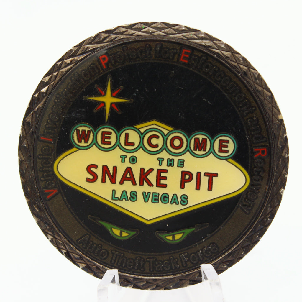 VIPER Auto Theft Task Force Challenge Coin Snake Pit Las Vegas 1.75 Inch Pre-Owned