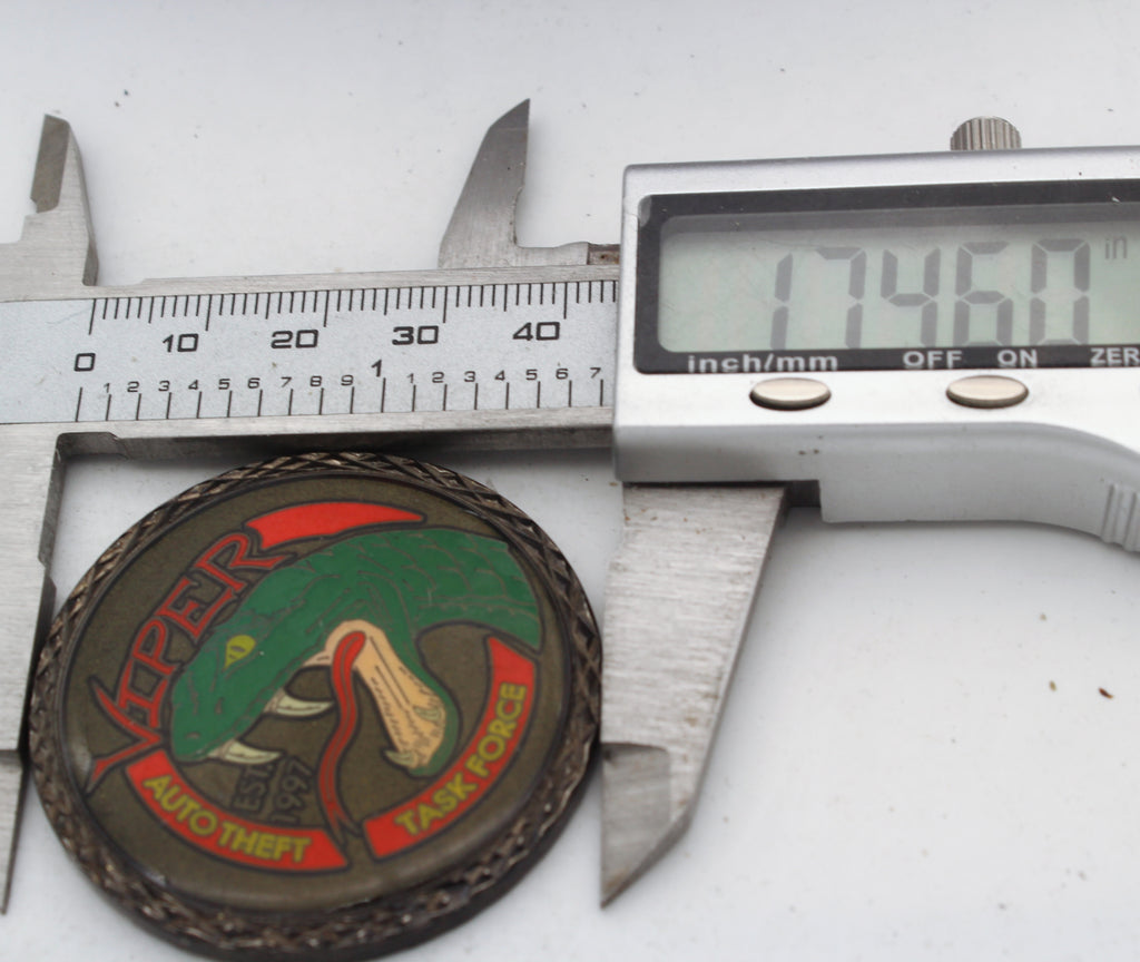 VIPER Auto Theft Task Force Challenge Coin Snake Pit Las Vegas 1.75 Inch Pre-Owned