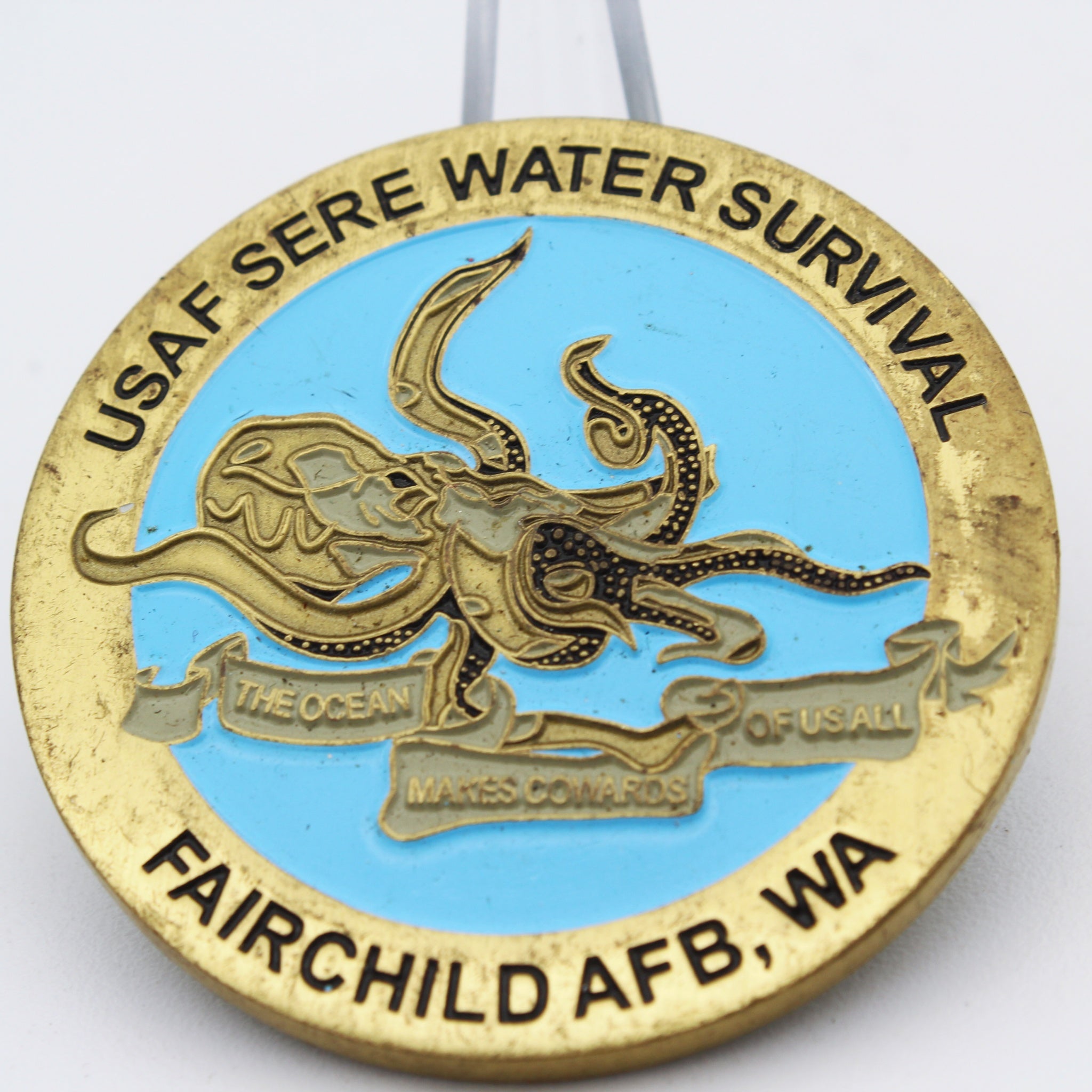 USAF Survival Challenge Coin 22nd Training Squadron Water Survival 2 Inch Pre-Owned