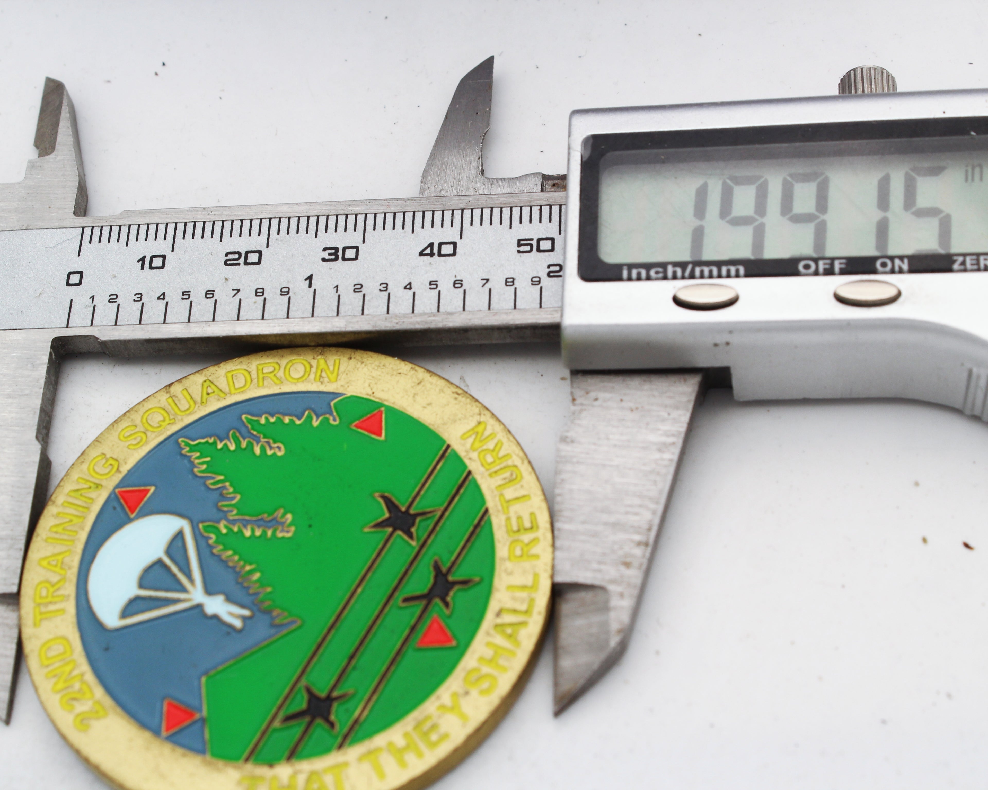 USAF Survival Challenge Coin 22nd Training Squadron Water Survival 2 Inch Pre-Owned