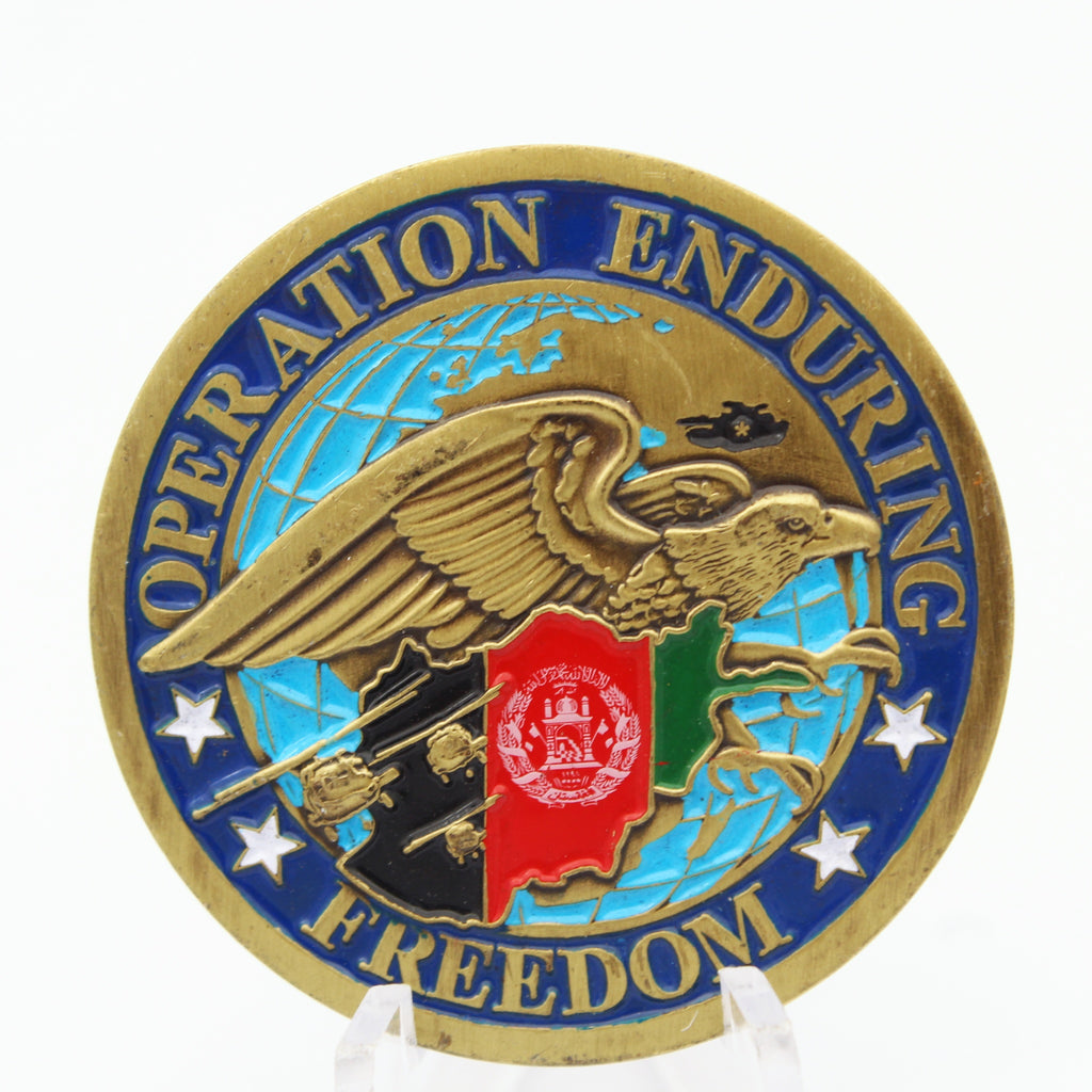 Operation Enduring Freedom Challenge Coin Afghanistan Military 1.6 Inch Pre-Owned