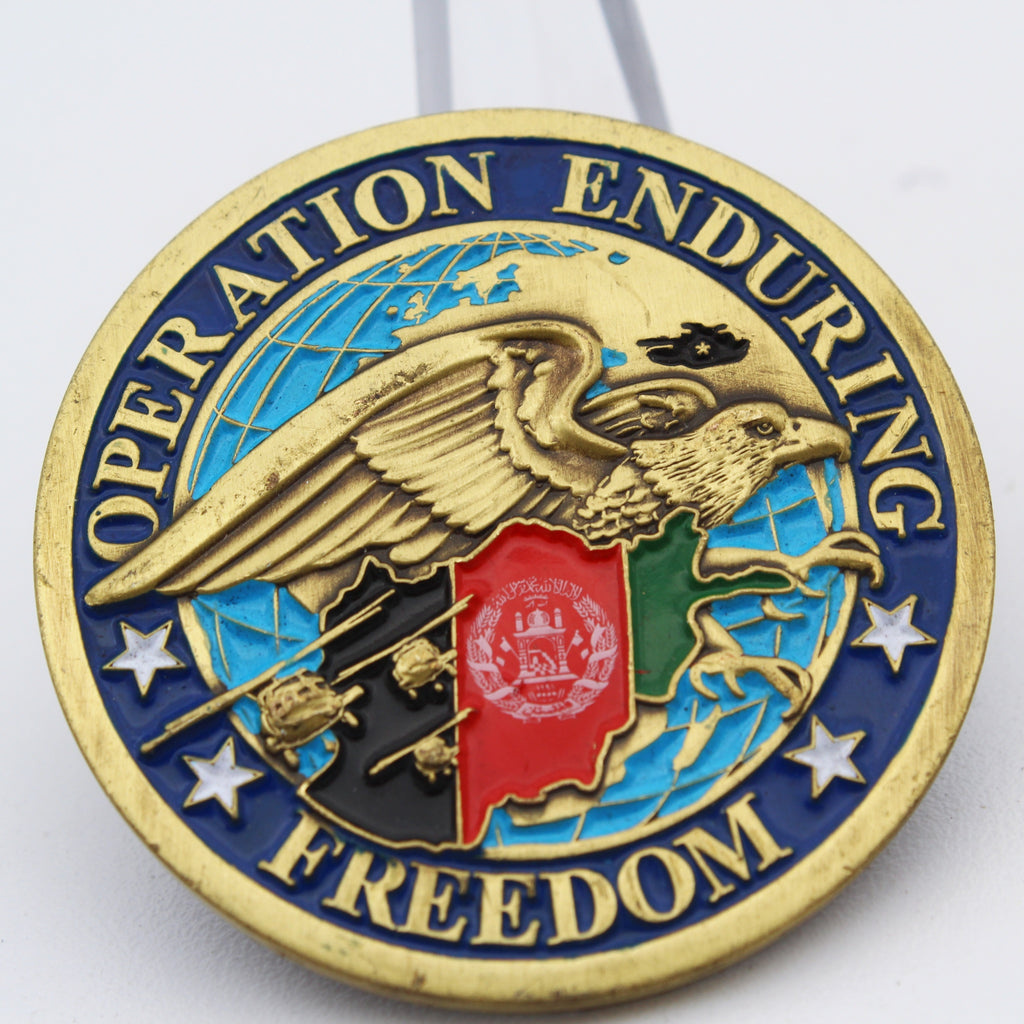 Operation Enduring Freedom Challenge Coin Afghanistan Military 1.6 Inch Pre-Owned