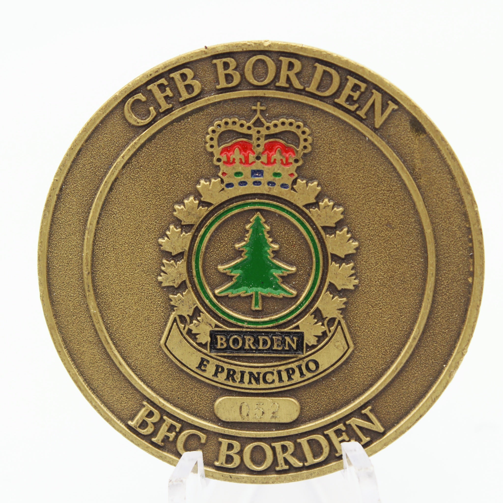 CFB Borden Waterloo Officers Mess Challenge Coin 1.75 Inch Pre-Owned Copper