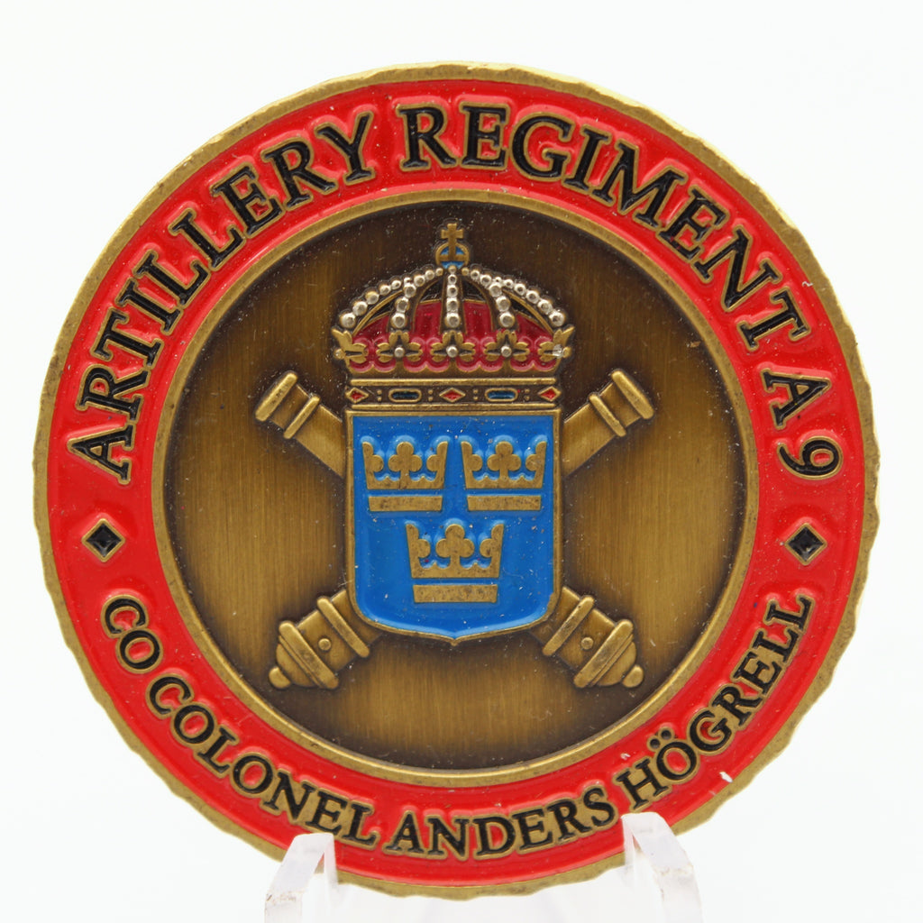 Swedish Armed Forces 35th Swedish Contingent in Afghanistan Challenge Coin Artillery Regiment A9 Pre-owned