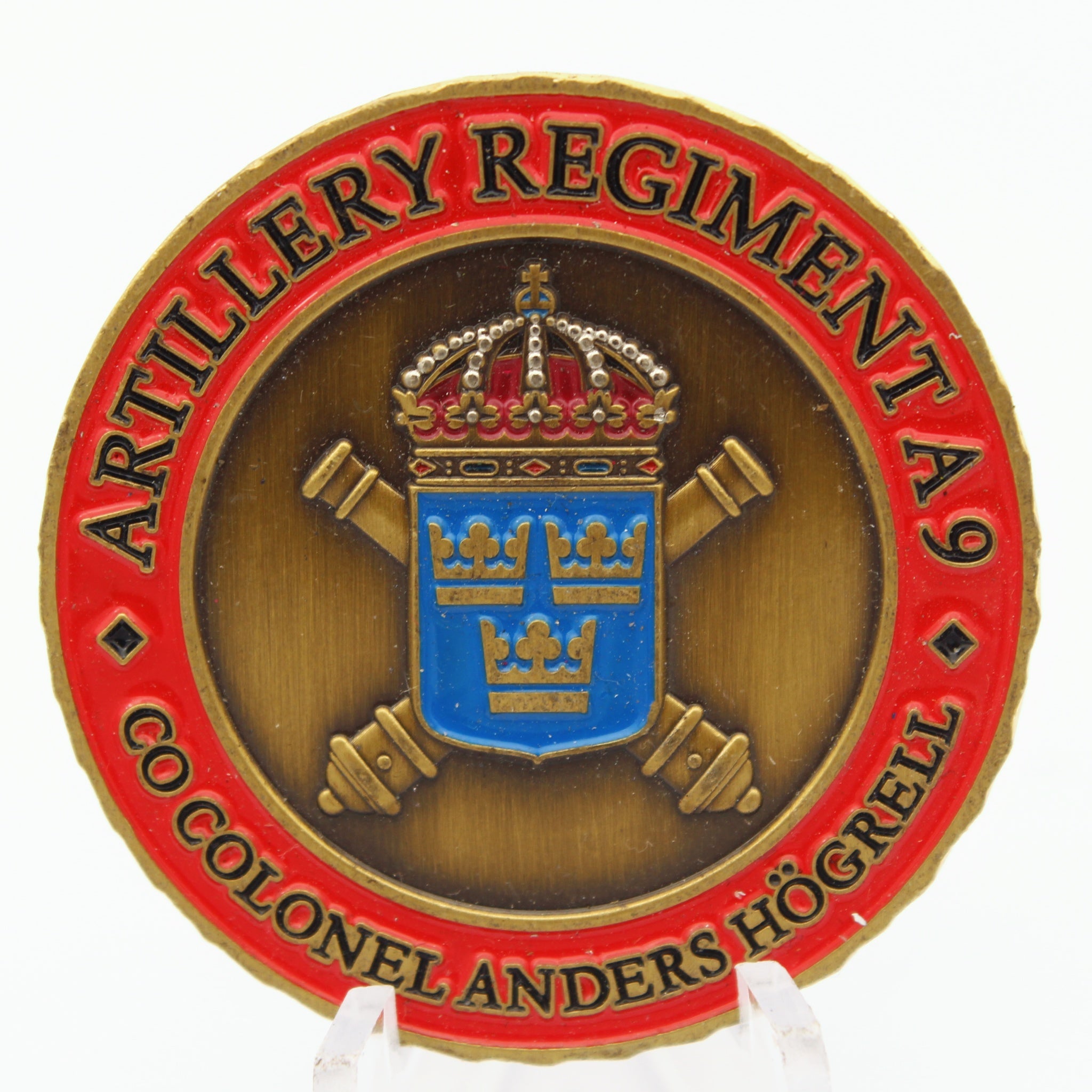 Swedish Armed Forces 35th Swedish Contingent in Afghanistan Challenge Coin Artillery Regiment A9 Pre-owned
