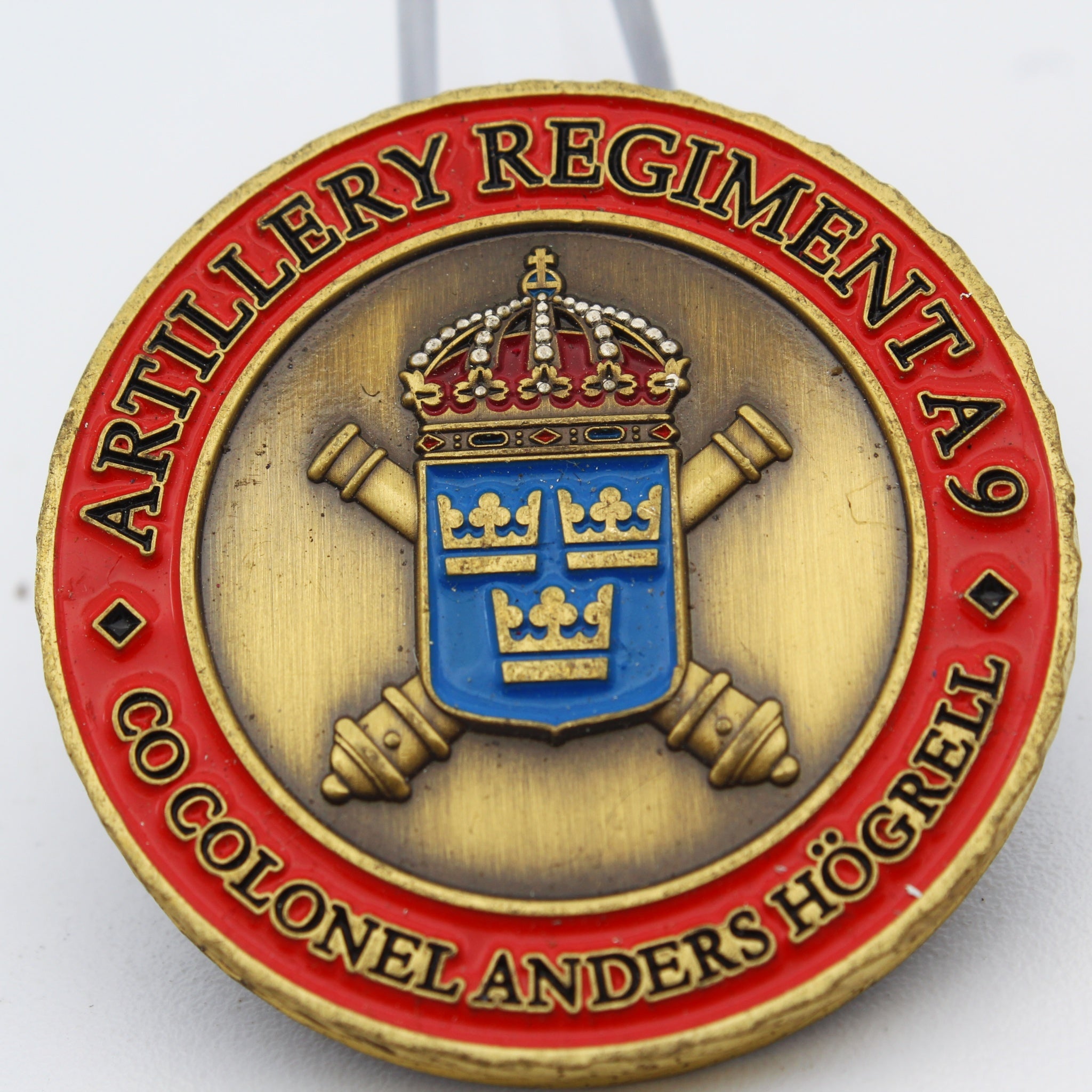 Swedish Armed Forces 35th Swedish Contingent in Afghanistan Challenge Coin Artillery Regiment A9 Pre-owned