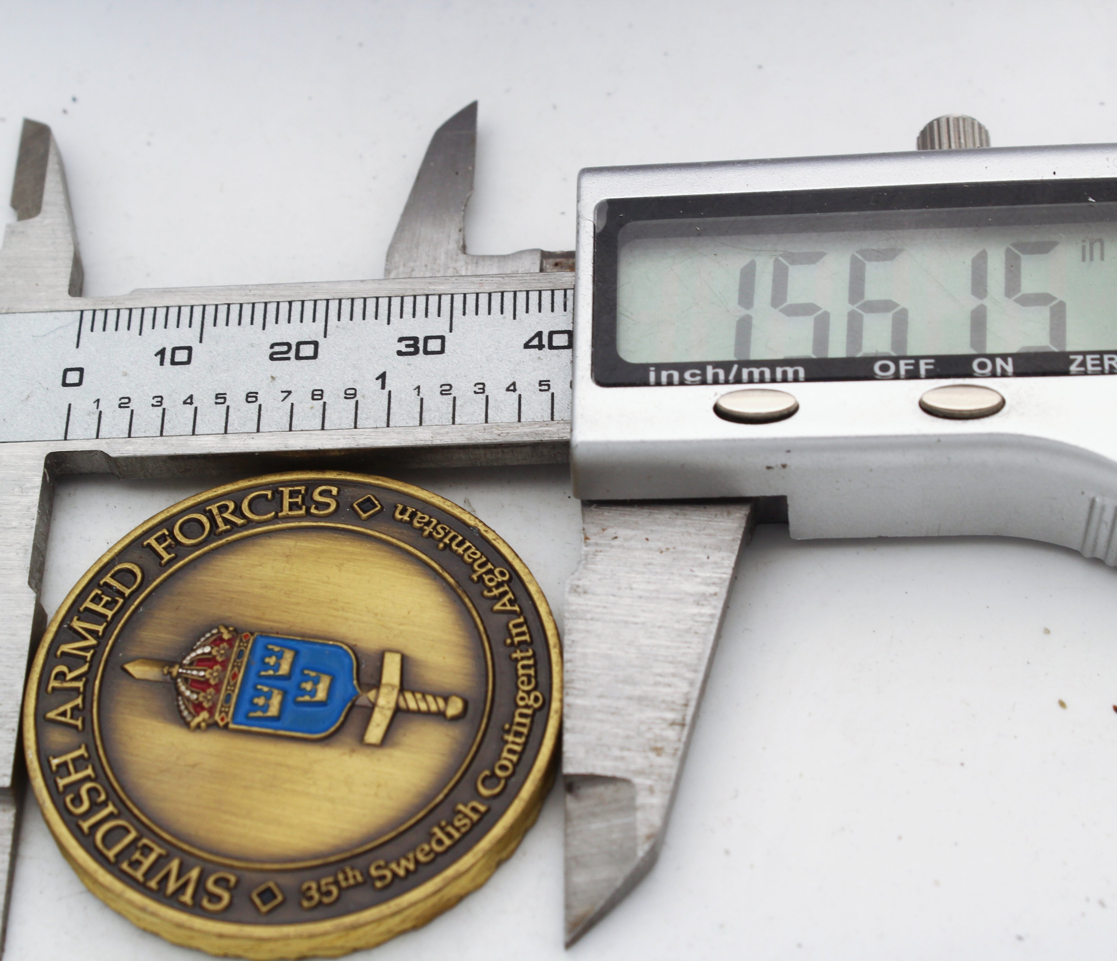 Swedish Armed Forces 35th Swedish Contingent in Afghanistan Challenge Coin Artillery Regiment A9 Pre-owned