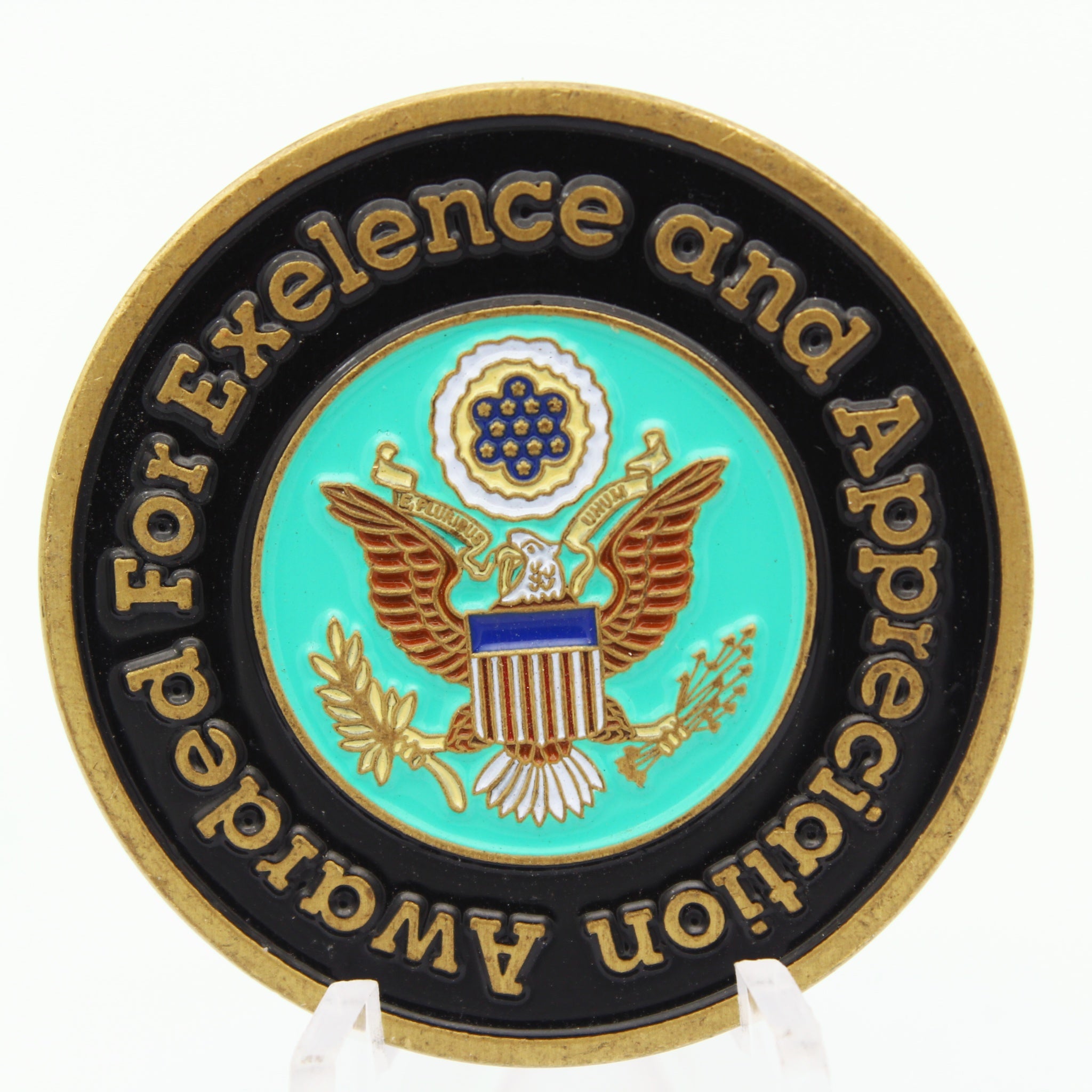 SPC McManus Present By Excellence and Appreciation Challenge Coin 1.5 Inch Copper Pre-owned