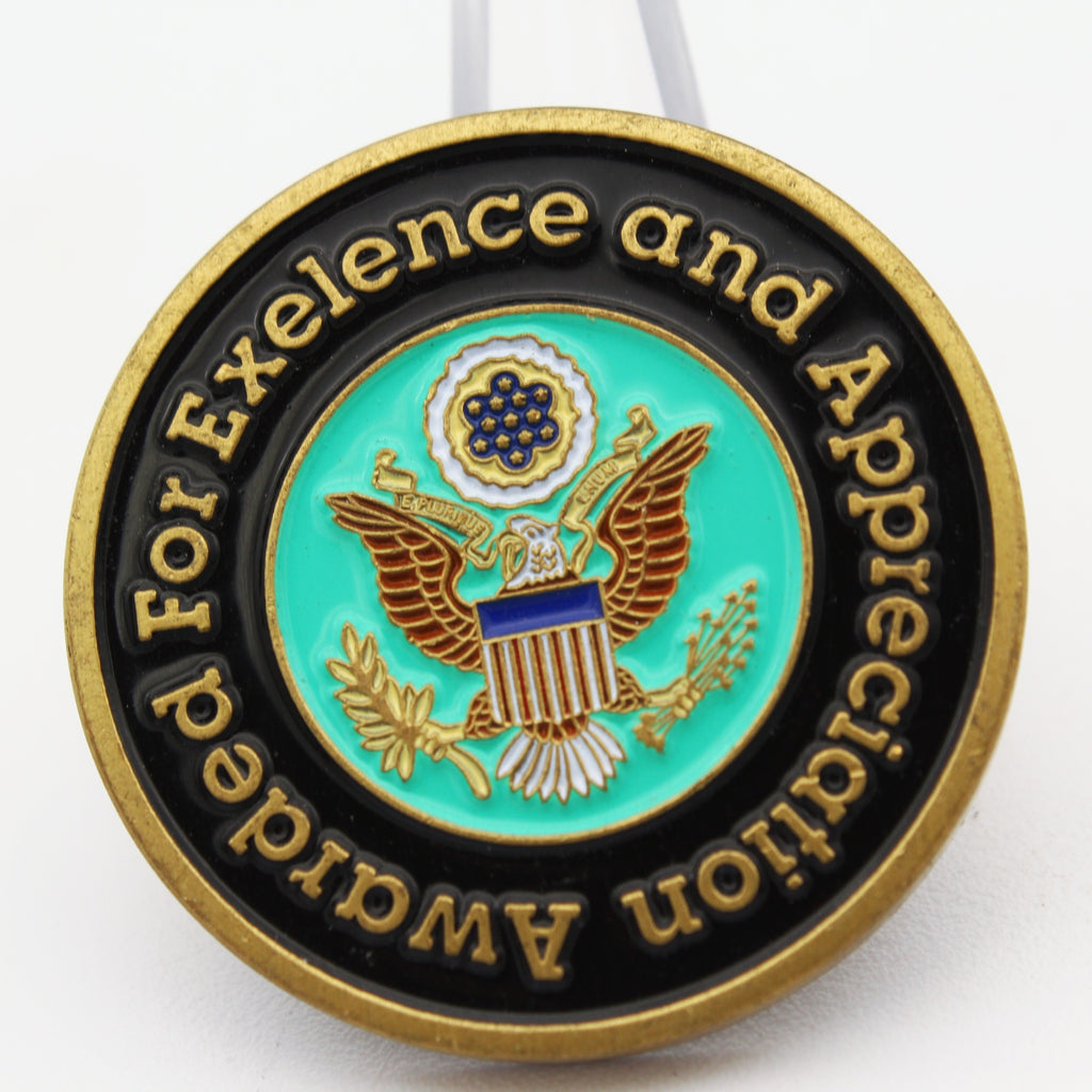 SPC McManus Present By Excellence and Appreciation Challenge Coin 1.5 Inch Copper Pre-owned
