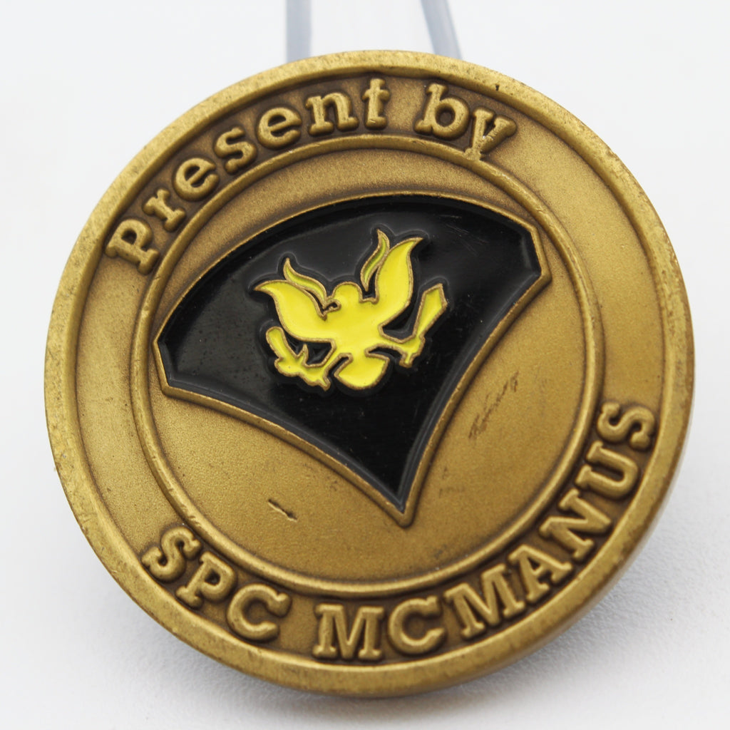 SPC McManus Present By Excellence and Appreciation Challenge Coin 1.5 Inch Copper Pre-owned