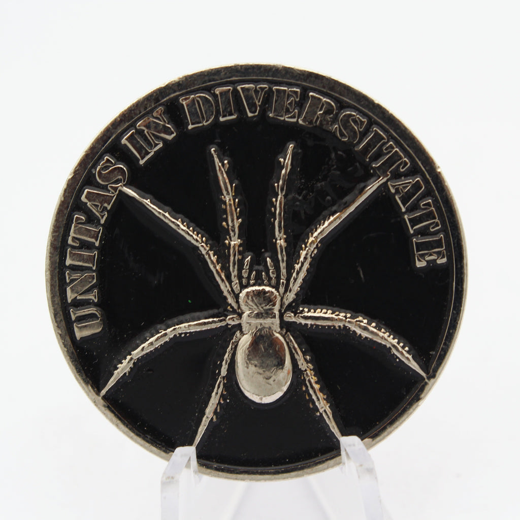 Unix Div 106 Mythic Challenge Coin Spider Web Torch 1.5 Inch Copper Pre-owned