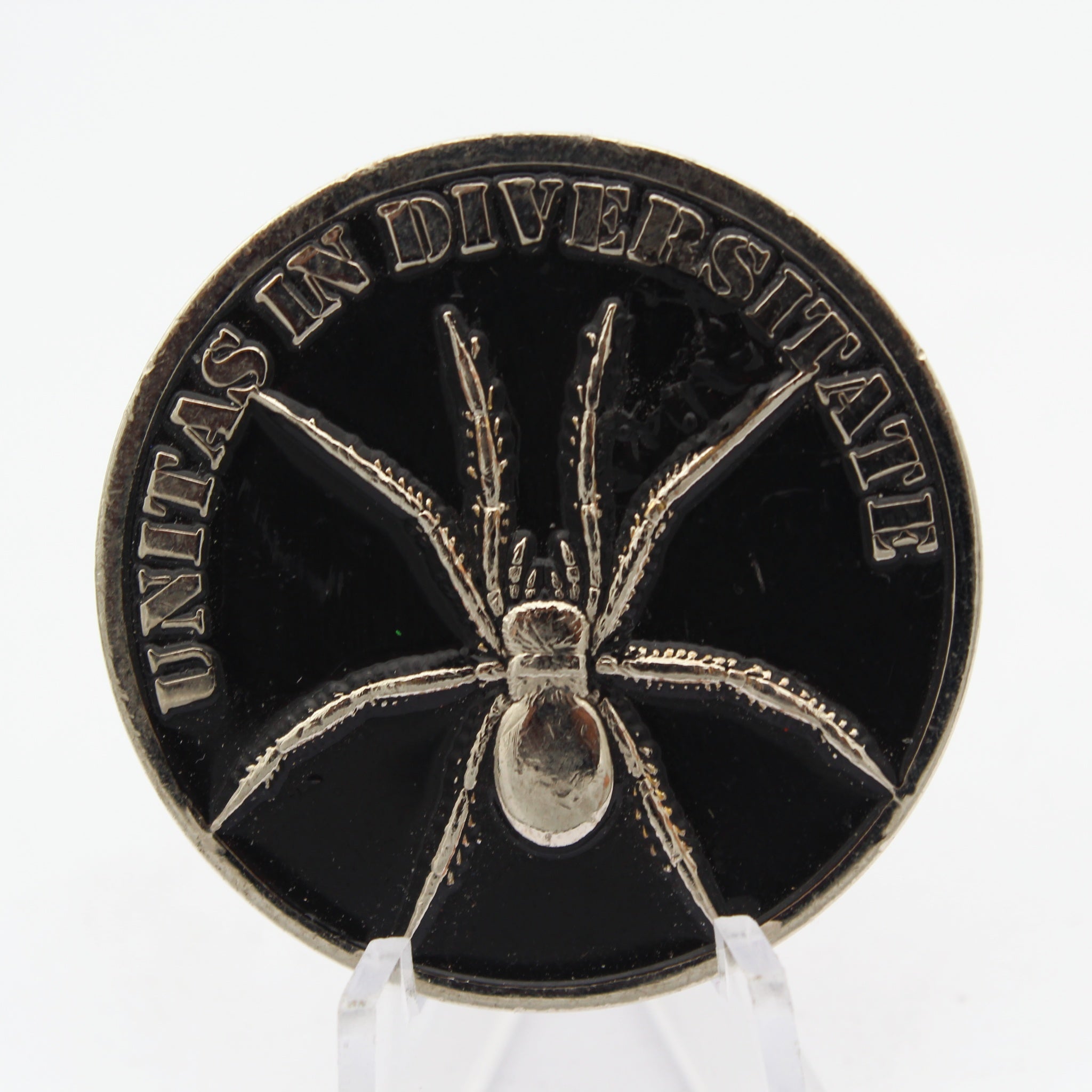 Unix Div 106 Mythic Challenge Coin Spider Web Torch 1.5 Inch Copper Pre-owned