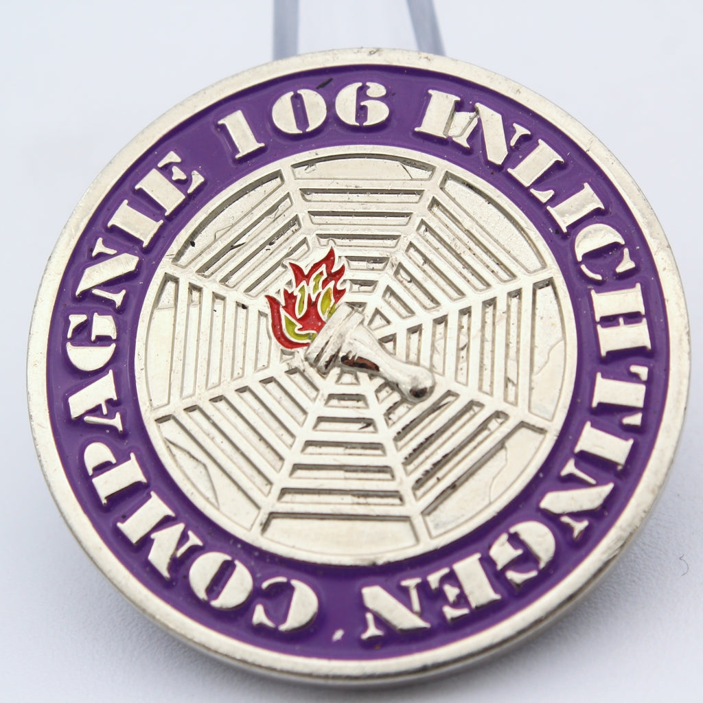 Unix Div 106 Mythic Challenge Coin Spider Web Torch 1.5 Inch Copper Pre-owned
