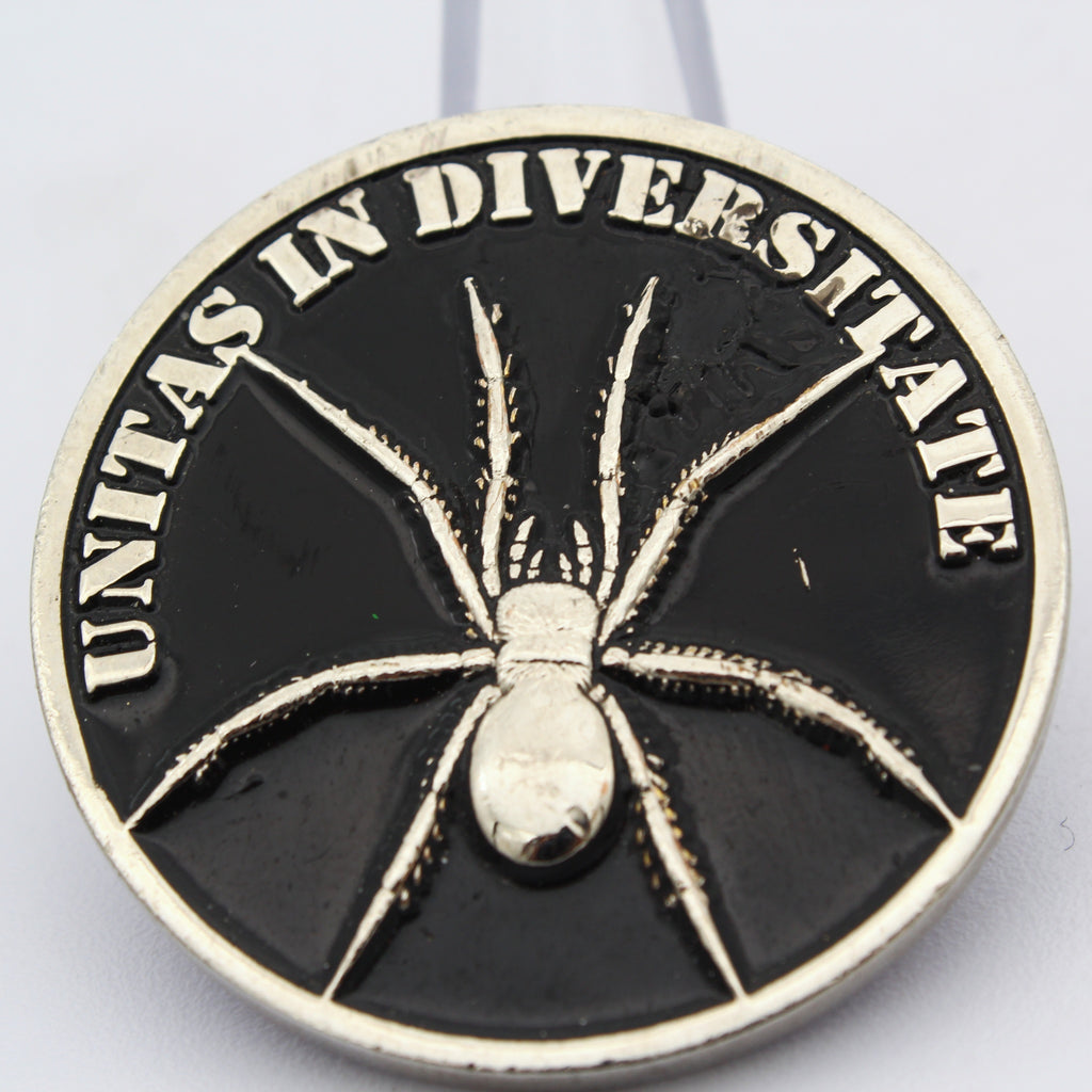 Unix Div 106 Mythic Challenge Coin Spider Web Torch 1.5 Inch Copper Pre-owned
