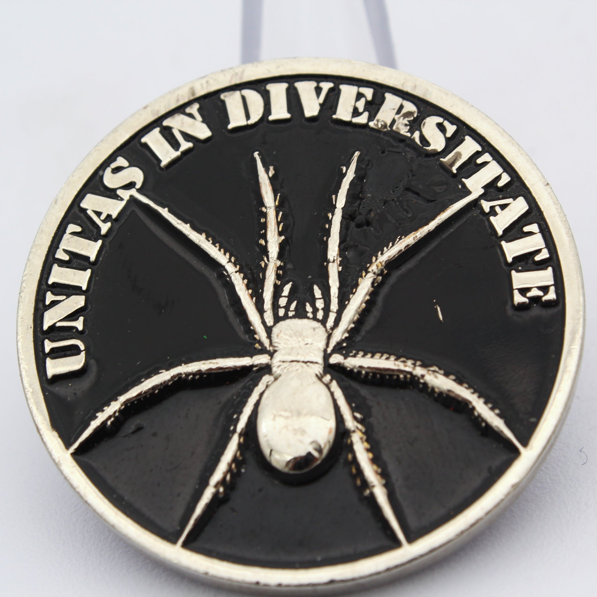 Unix Div 106 Mythic Challenge Coin Spider Web Torch 1.5 Inch Copper Pre-owned