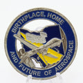 Wright Patterson Air Force Base Challenge Coin Birthplace of Aerospace 1.6 Inch Copper Pre-owned