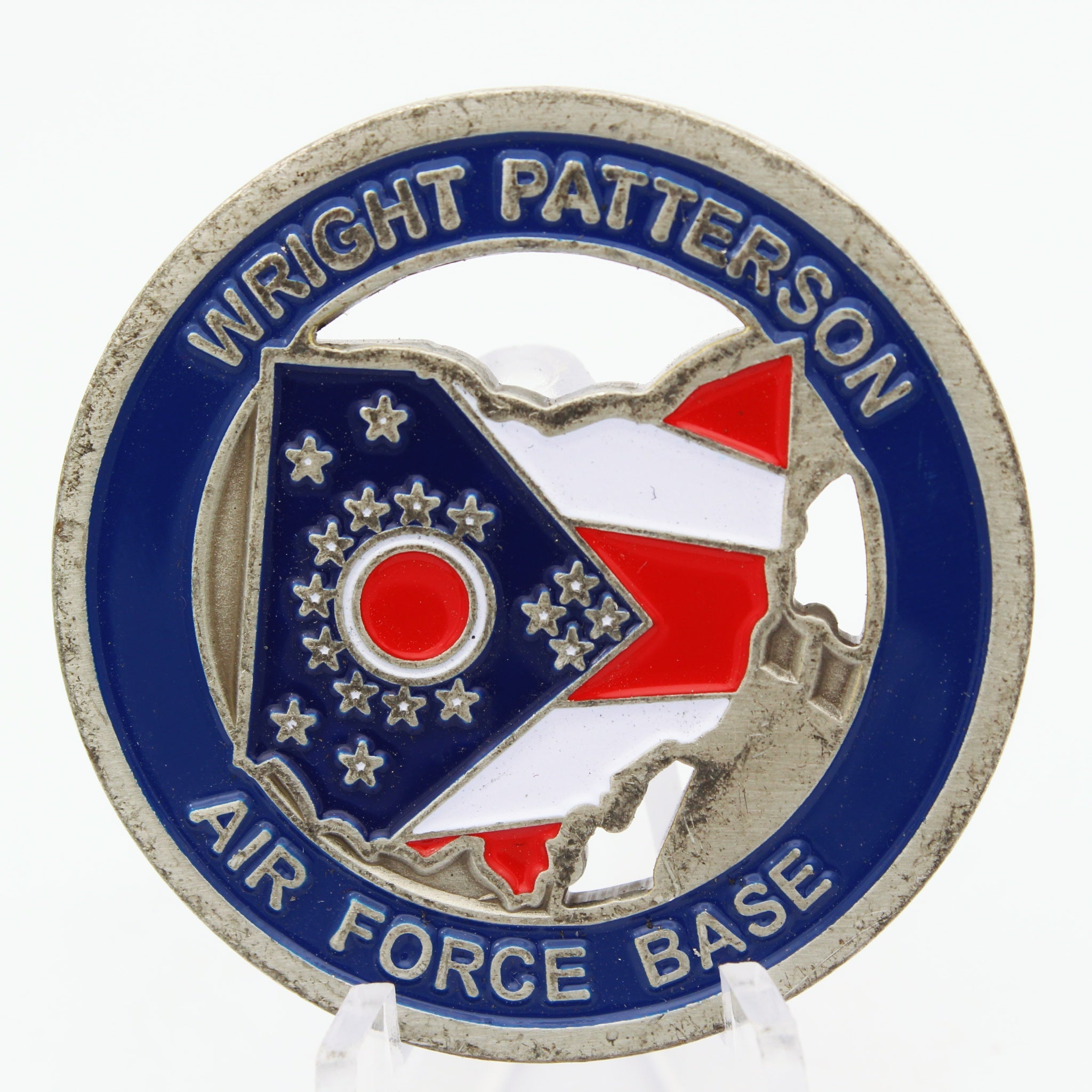 Wright Patterson Air Force Base Challenge Coin Birthplace of Aerospace 1.6 Inch Copper Pre-owned