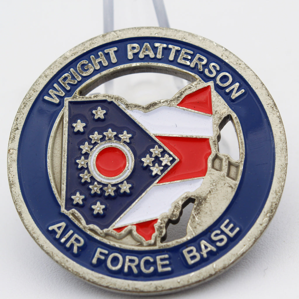 Wright Patterson Air Force Base Challenge Coin Birthplace of Aerospace 1.6 Inch Copper Pre-owned