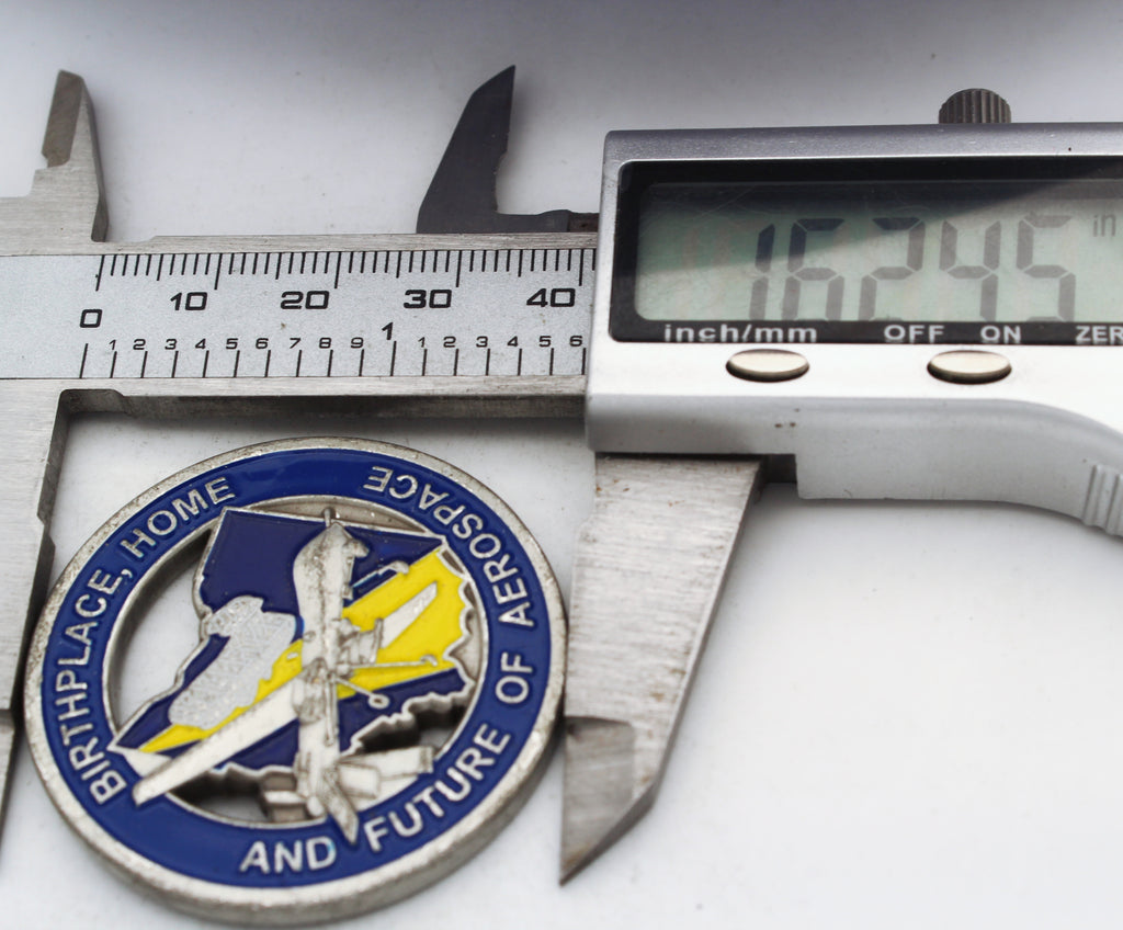Wright Patterson Air Force Base Challenge Coin Birthplace of Aerospace 1.6 Inch Copper Pre-owned