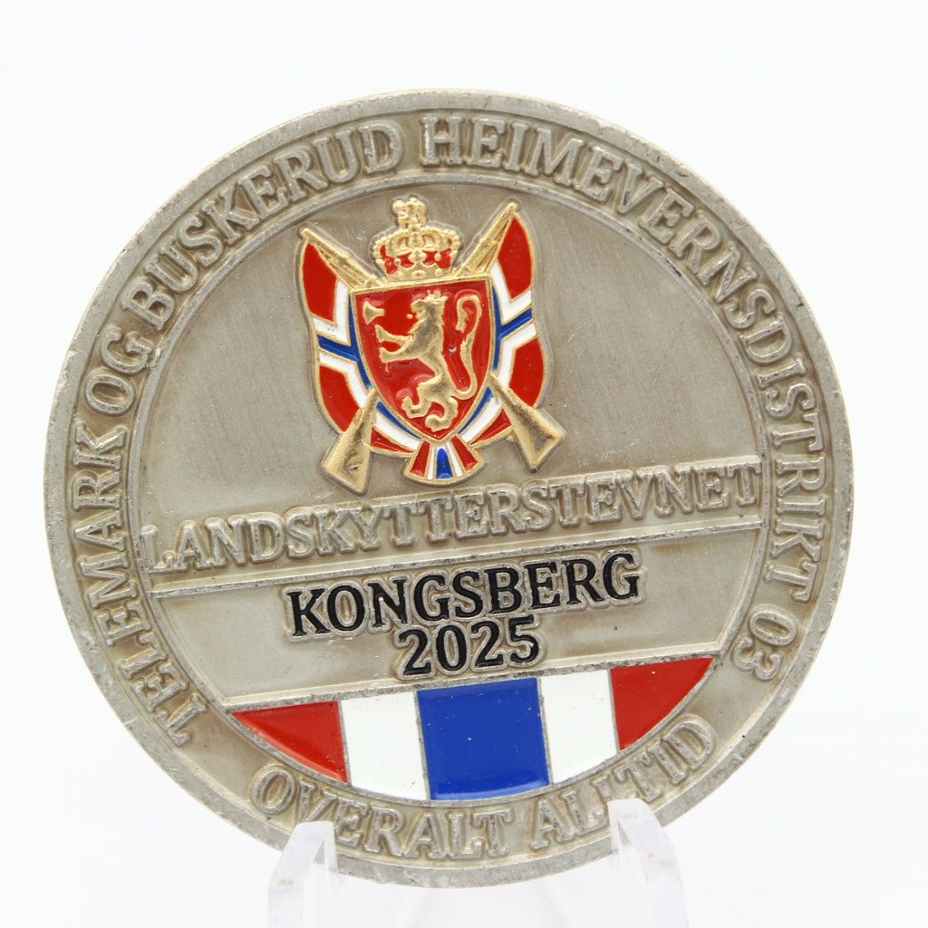 Kongsberg 2025 Norwegian Defense Challenge Coin 1.5 Inch Copper Pre-owned