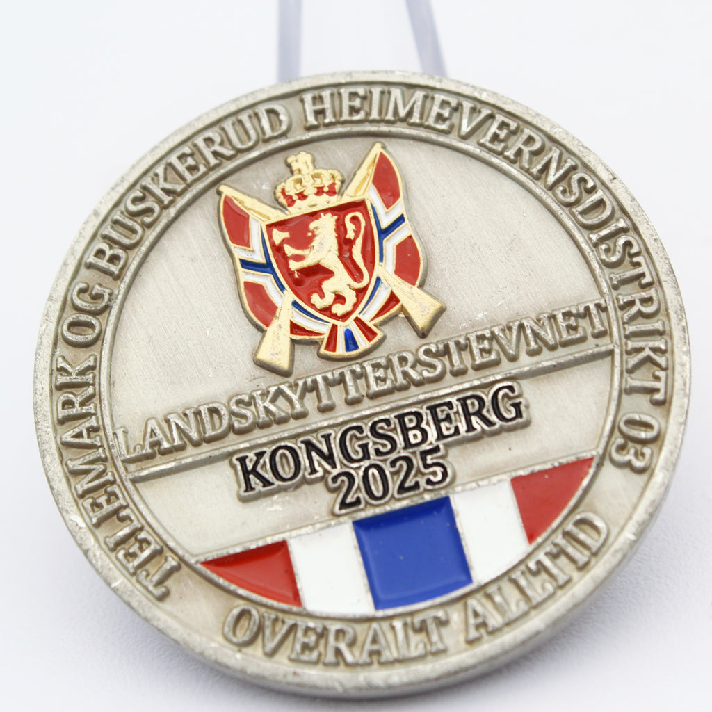 Kongsberg 2025 Norwegian Defense Challenge Coin 1.5 Inch Copper Pre-owned