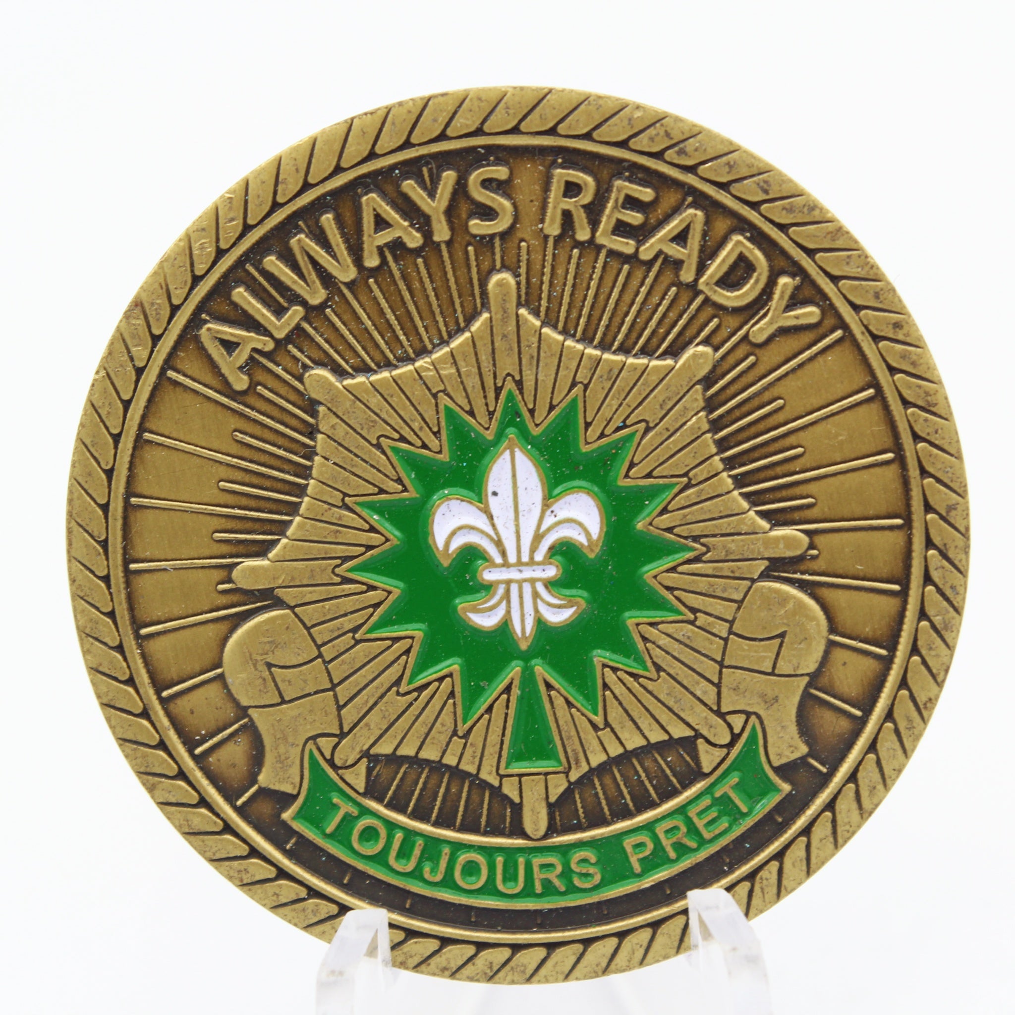 Vilseck Germany US Army Challenge Coin Always Ready 1.6 Inch Copper Pre-owned