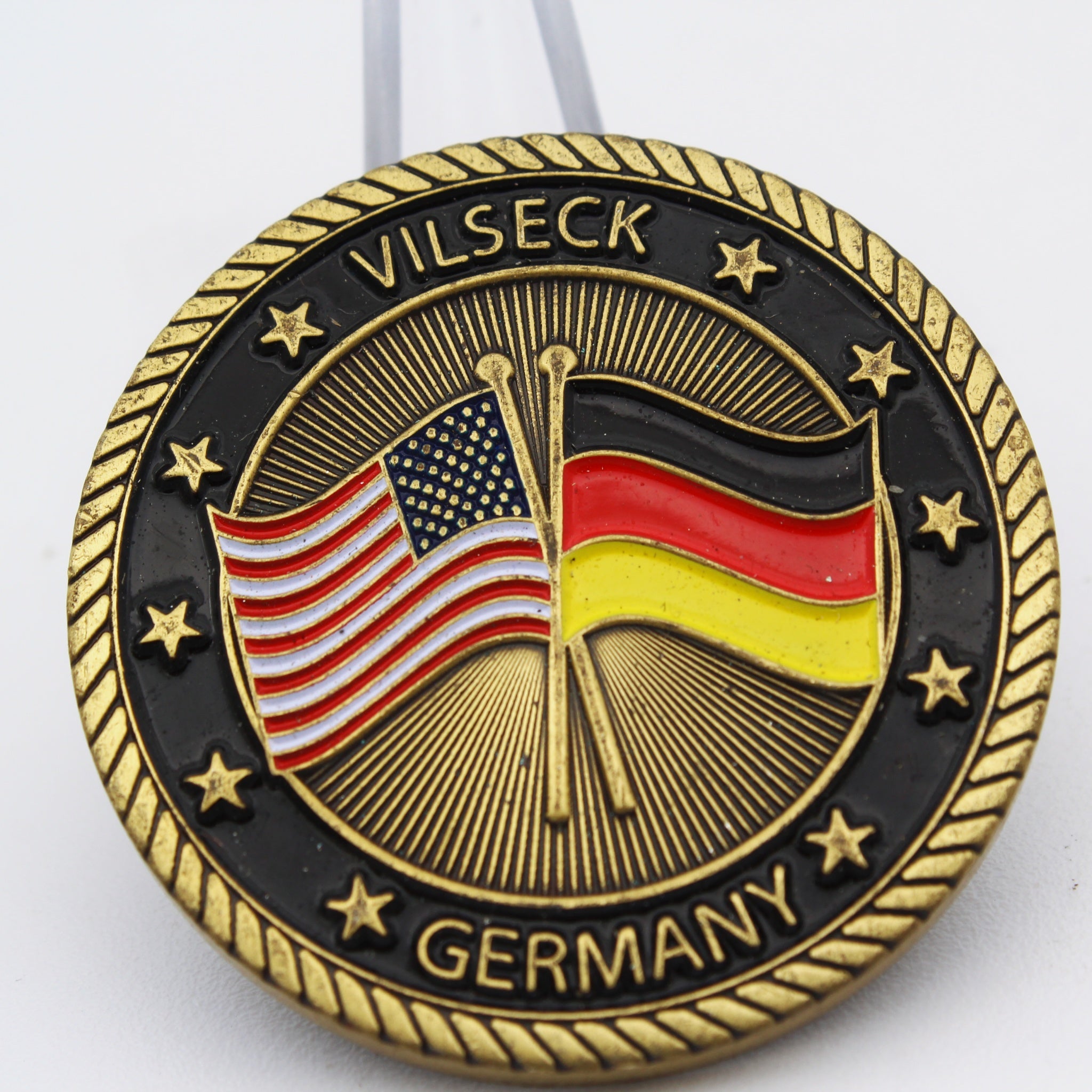 Vilseck Germany US Army Challenge Coin Always Ready 1.6 Inch Copper Pre-owned