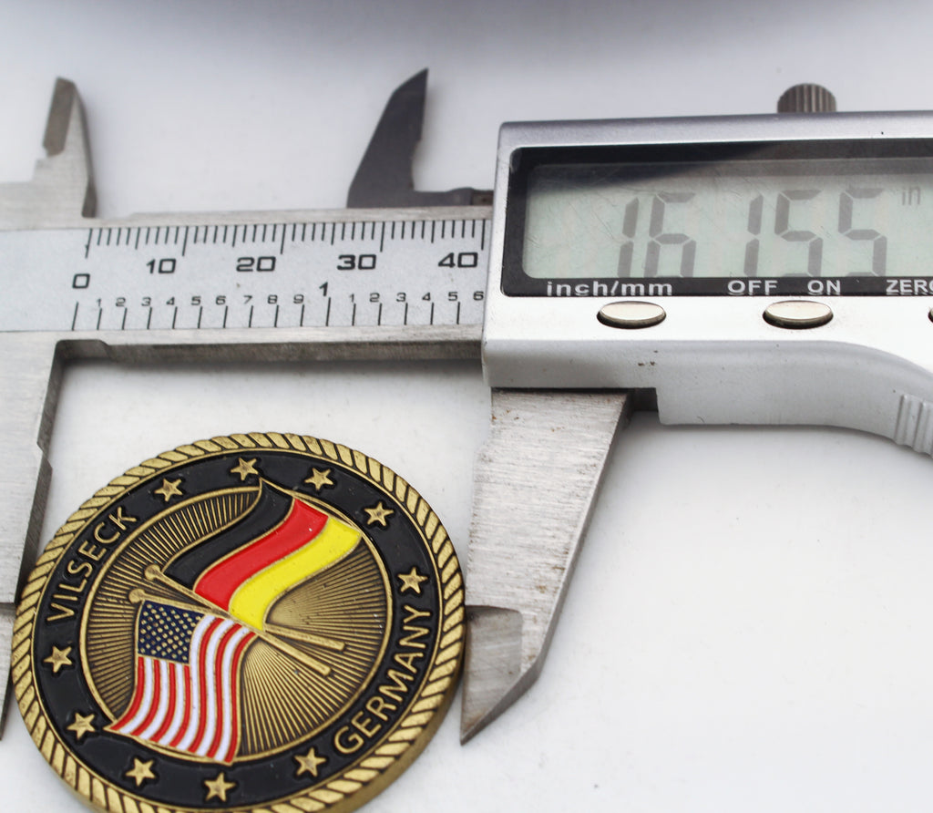 Vilseck Germany US Army Challenge Coin Always Ready 1.6 Inch Copper Pre-owned