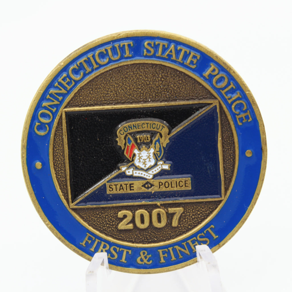 Connecticut State Police Training Academy 118th Challenge Coin 1.5 Inch Copper Pre-owned