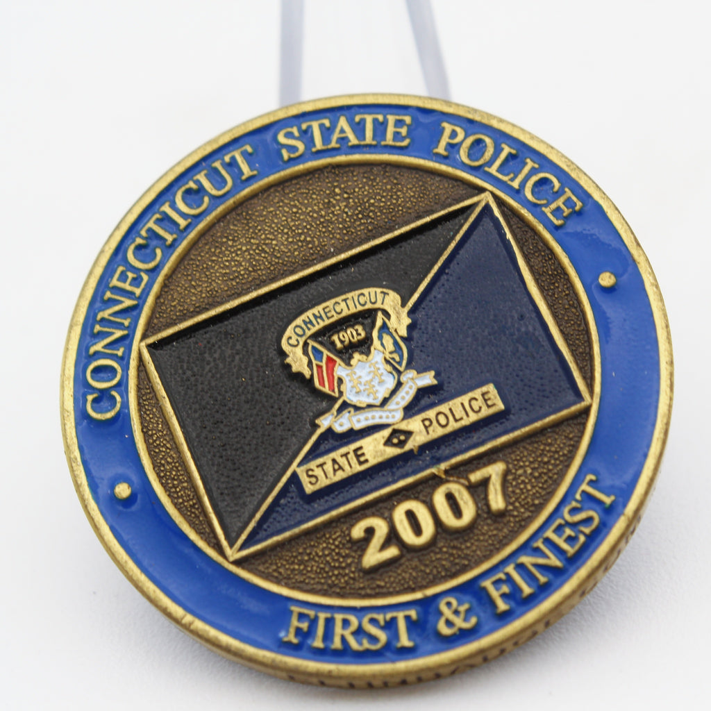 Connecticut State Police Training Academy 118th Challenge Coin 1.5 Inch Copper Pre-owned