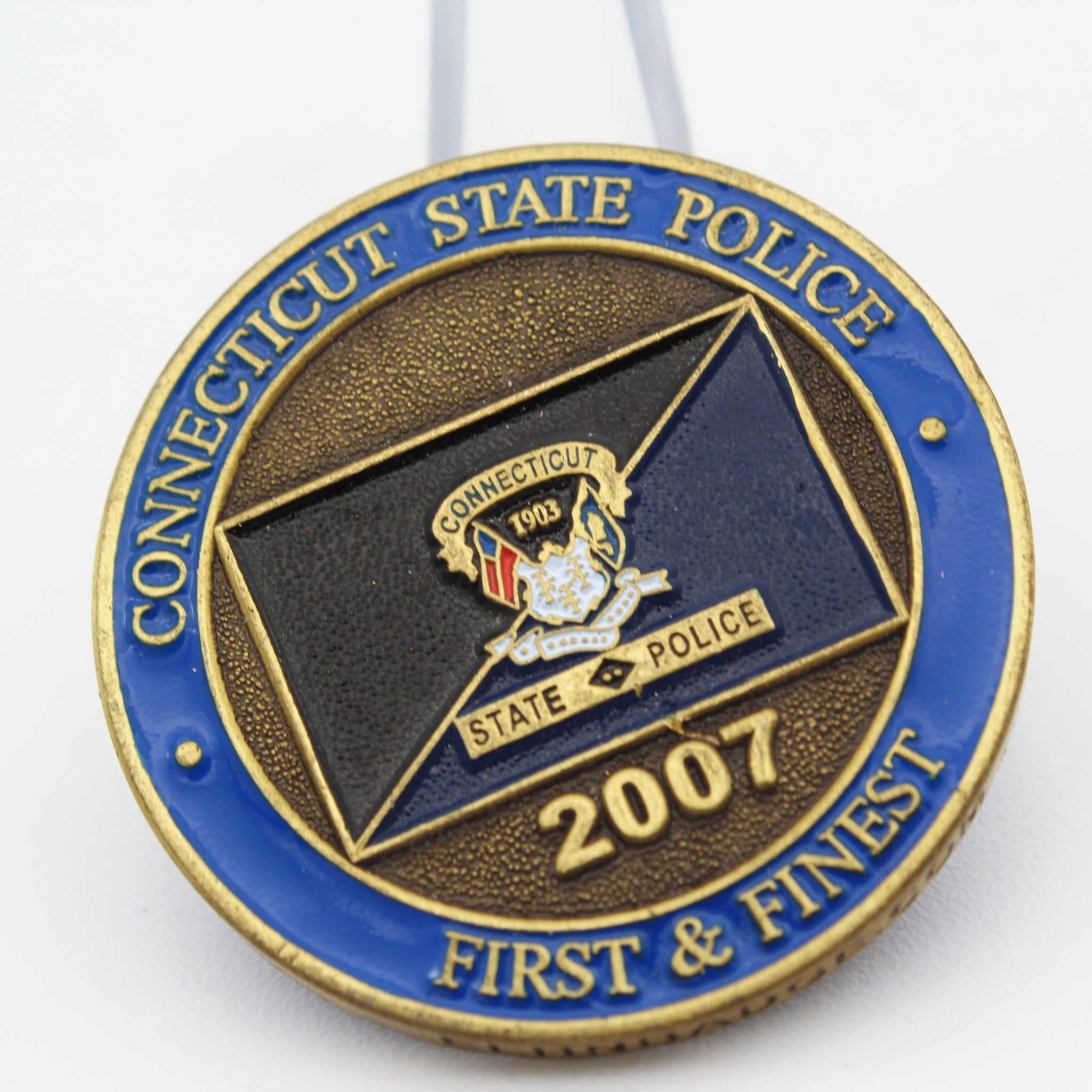 Connecticut State Police Training Academy 118th Challenge Coin 1.5 Inch Copper Pre-owned