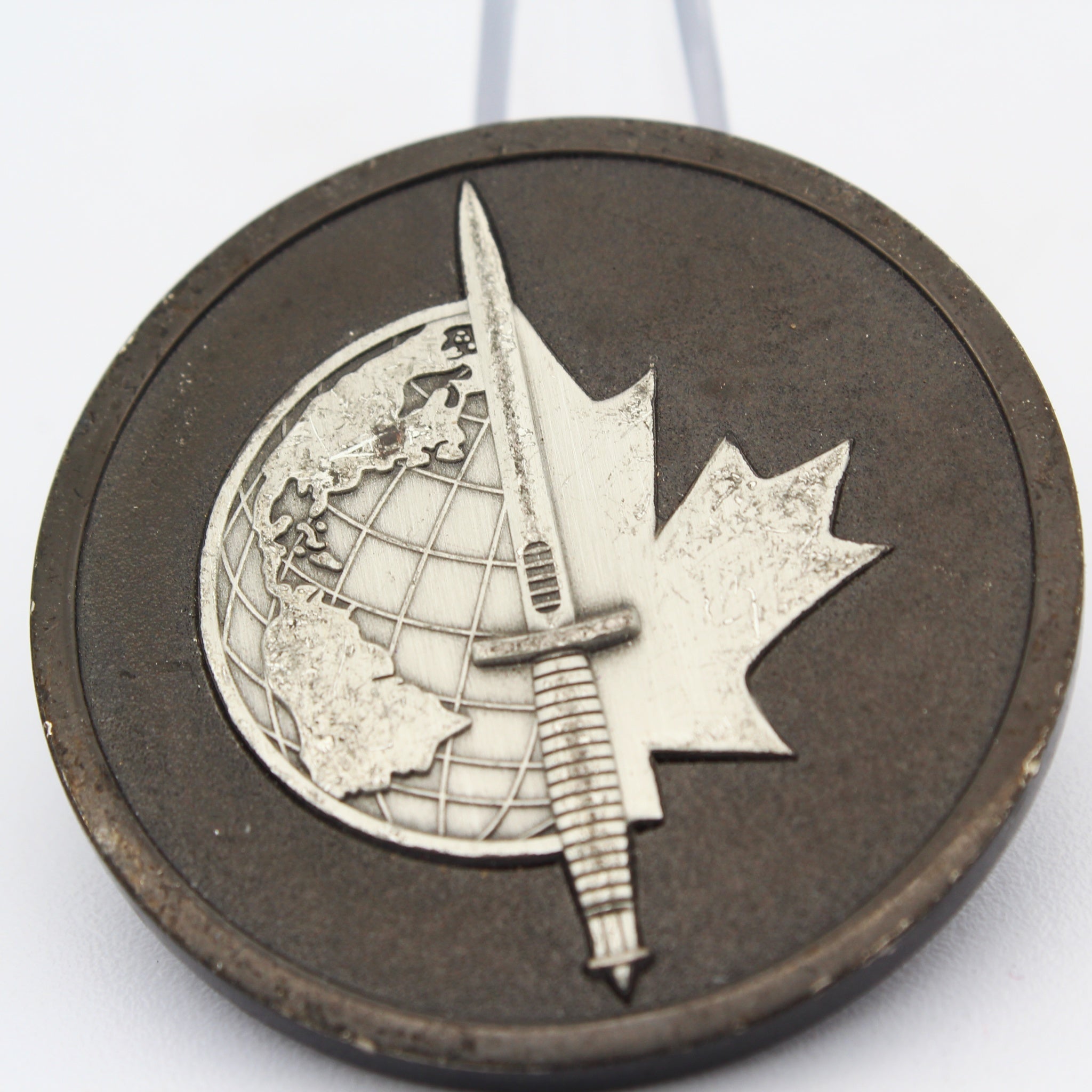 Joint Task Force FNV Tactical Intelligence Challenge Coin Canada Dagger Globe 1.75 Inch Copper Pre-owned