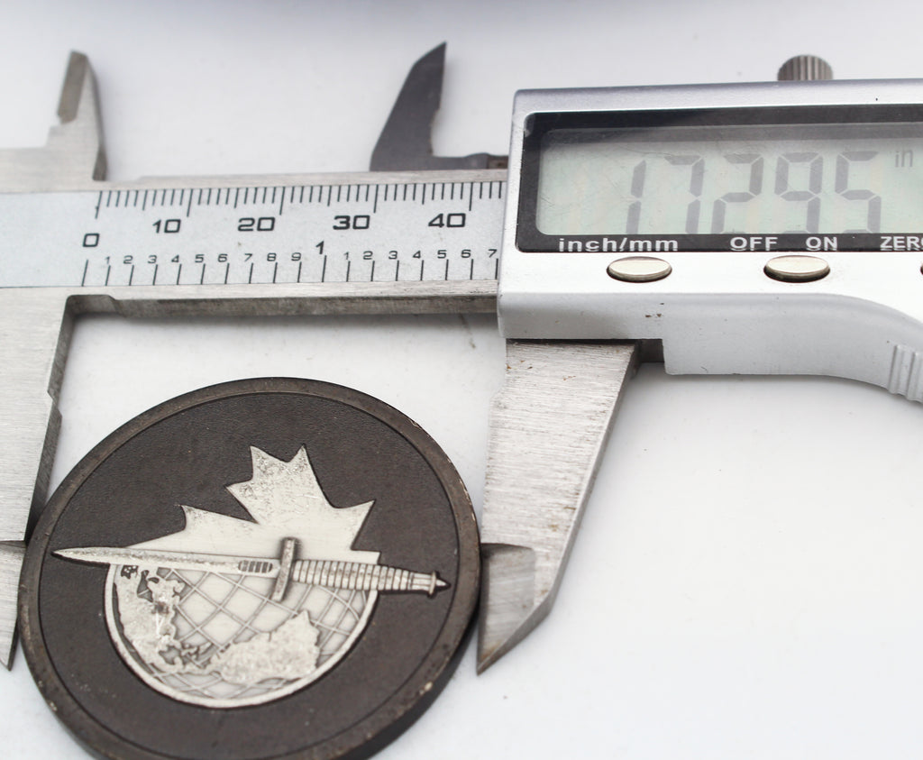 Joint Task Force FNV Tactical Intelligence Challenge Coin Canada Dagger Globe 1.75 Inch Copper Pre-owned