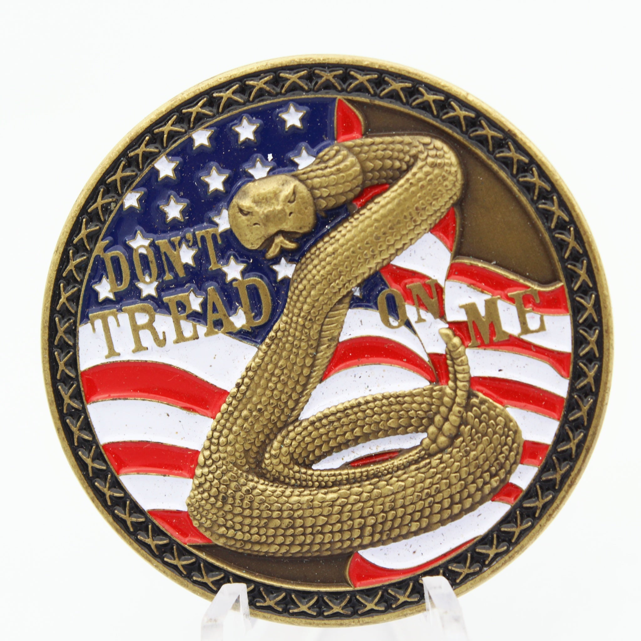 US Constitution Don’t Tread On Me Second Amendment Challenge Coin 1.75 Inch Copper Pre-owned