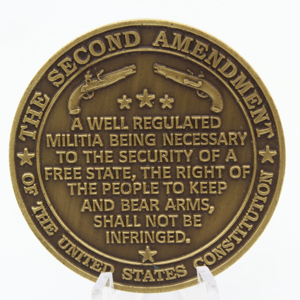 US Constitution Don’t Tread On Me Second Amendment Challenge Coin 1.75 Inch Copper Pre-owned
