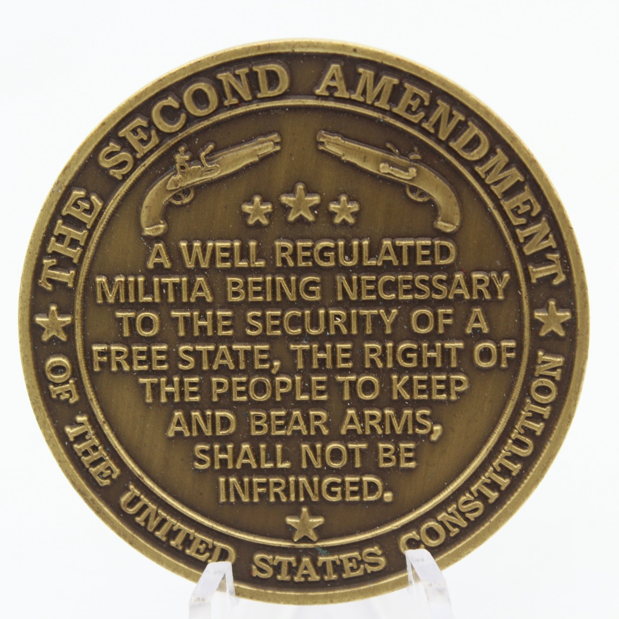 US Constitution Don’t Tread On Me Second Amendment Challenge Coin 1.75 Inch Copper Pre-owned