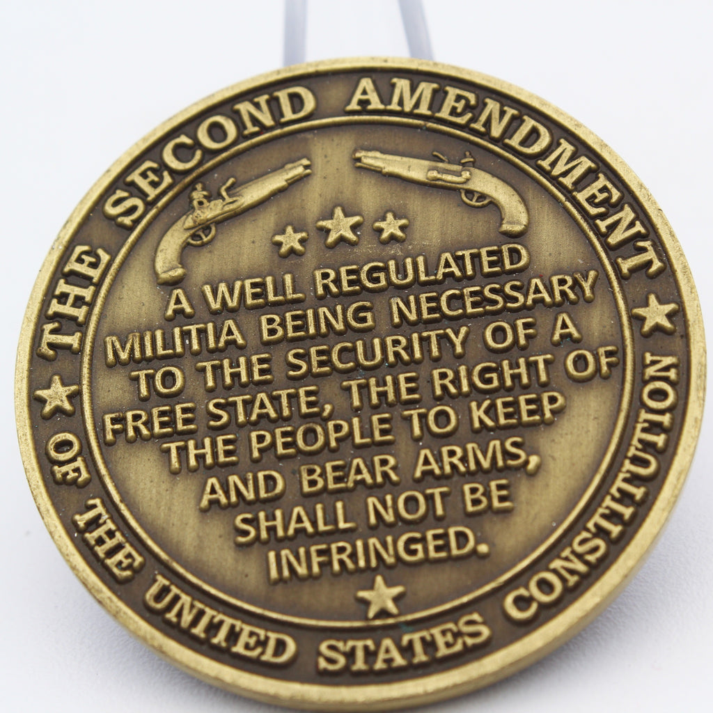 US Constitution Don’t Tread On Me Second Amendment Challenge Coin 1.75 Inch Copper Pre-owned