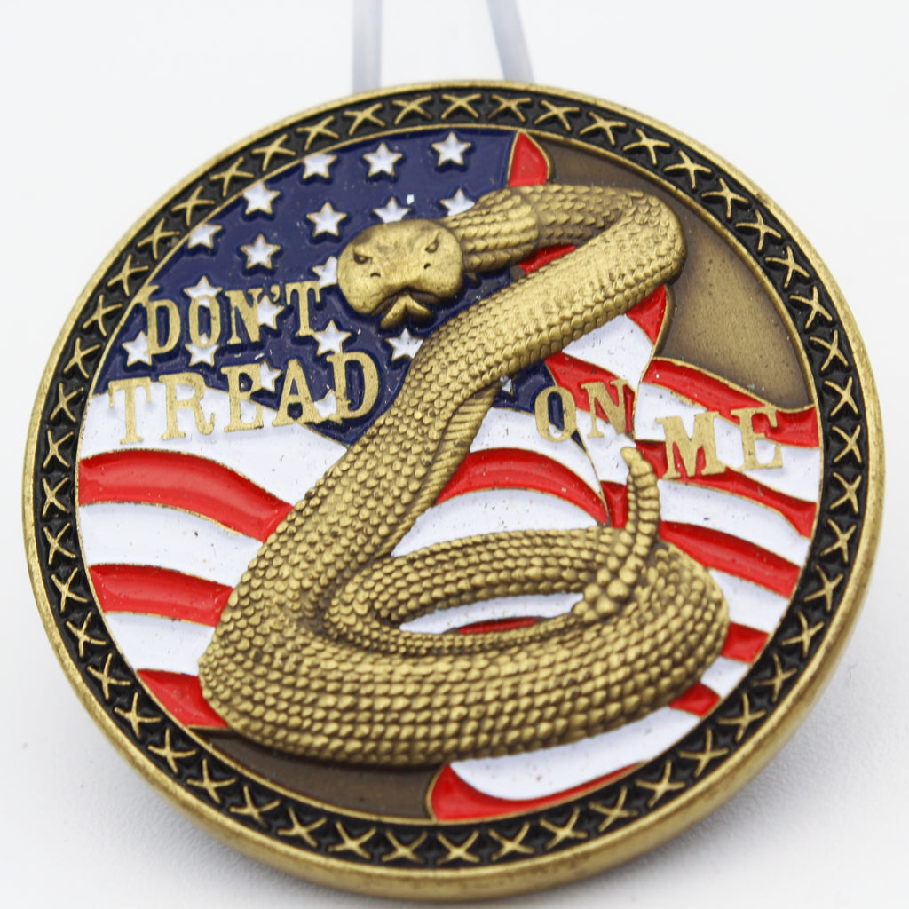 US Constitution Don’t Tread On Me Second Amendment Challenge Coin 1.75 Inch Copper Pre-owned