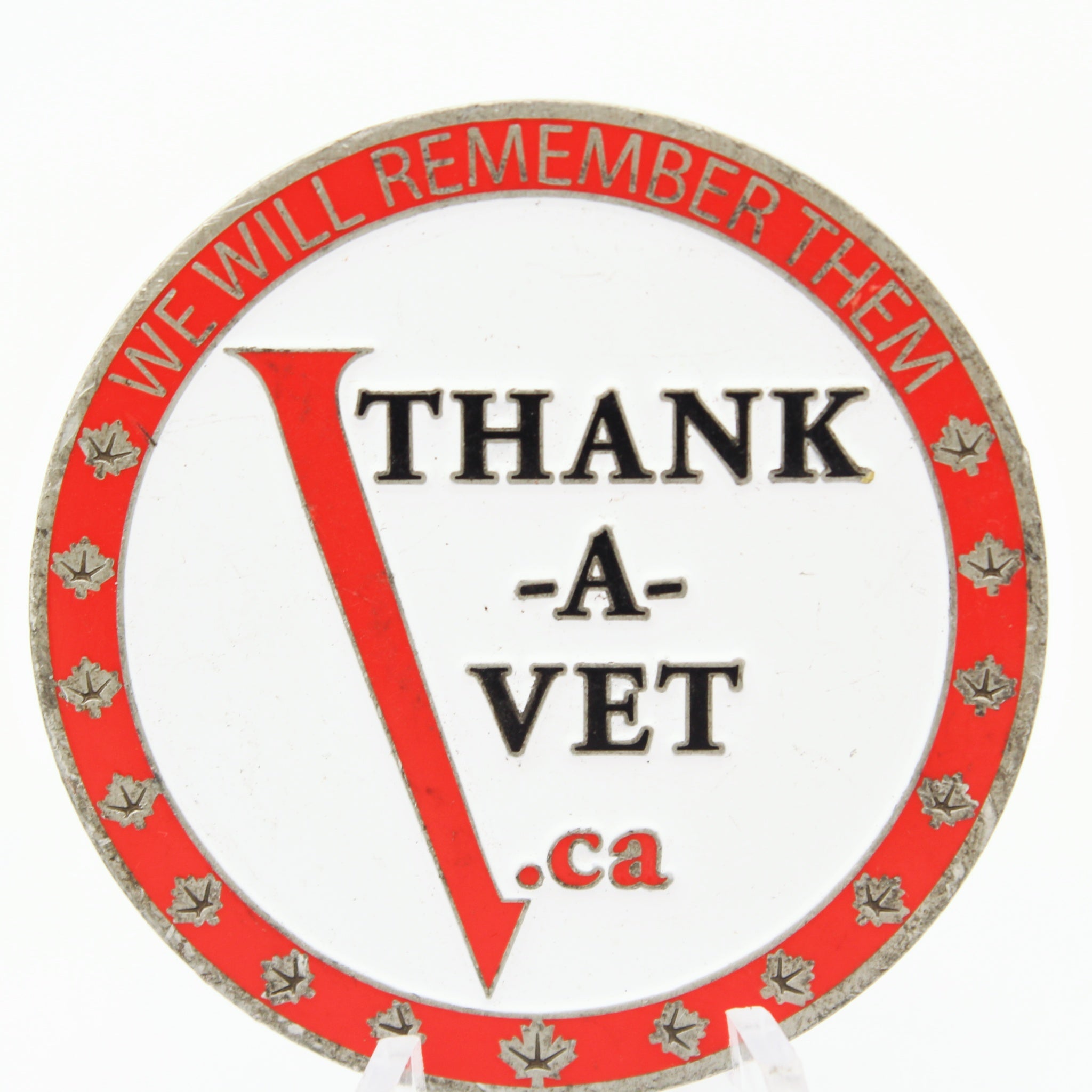 Canada Veteran Memorial Thank A Vet 2017 Challenge Coin 1.75 Inch Copper Pre-owned