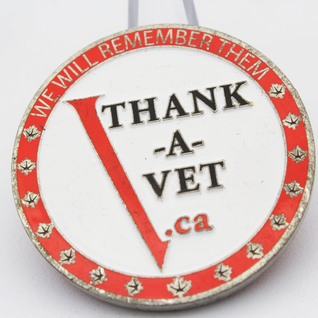 Canada Veteran Memorial Thank A Vet 2017 Challenge Coin 1.75 Inch Copper Pre-owned