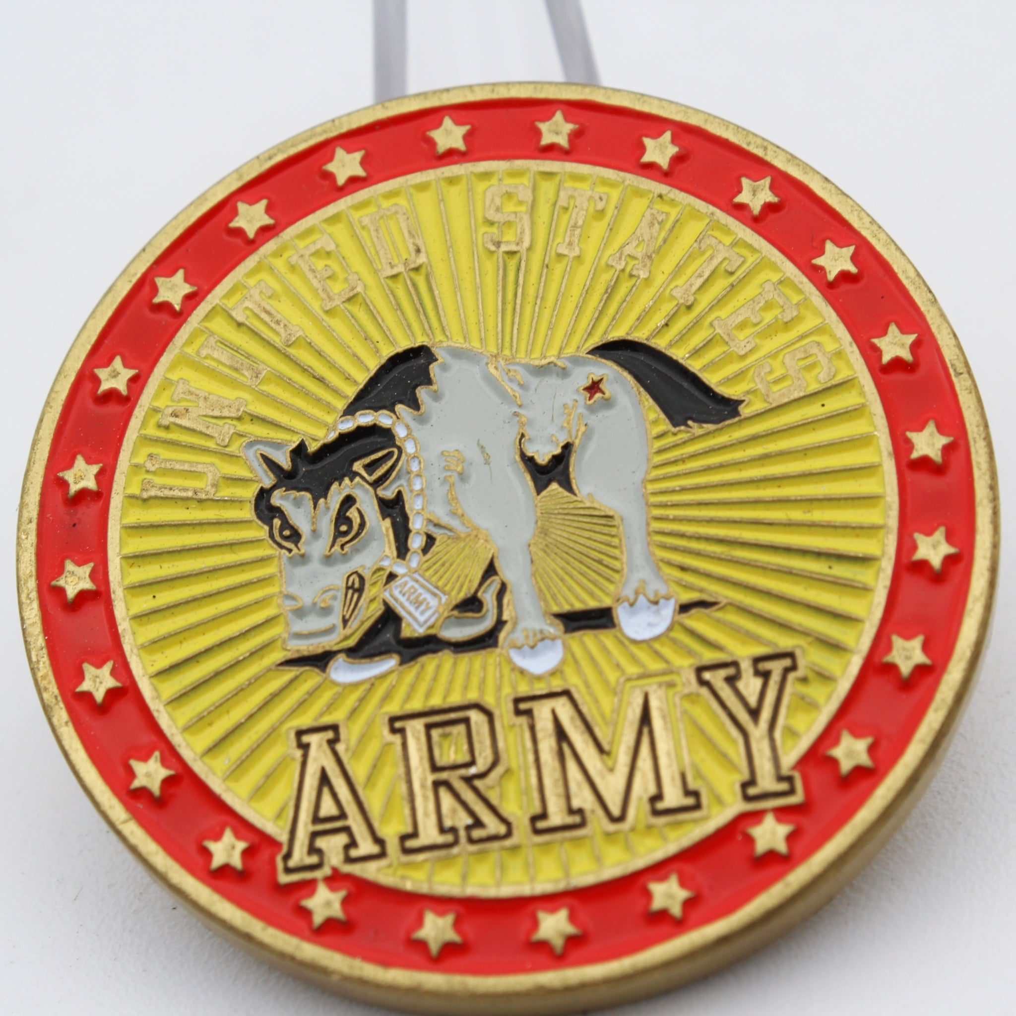 United States Army Mule Mascot Challenge Coin 1.75 Inch Copper Pre-owned