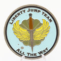 Liberty Jump Team Challenge Coin Greatest Generation Airborne Aircraft 1.75 Inch Copper Pre-owned