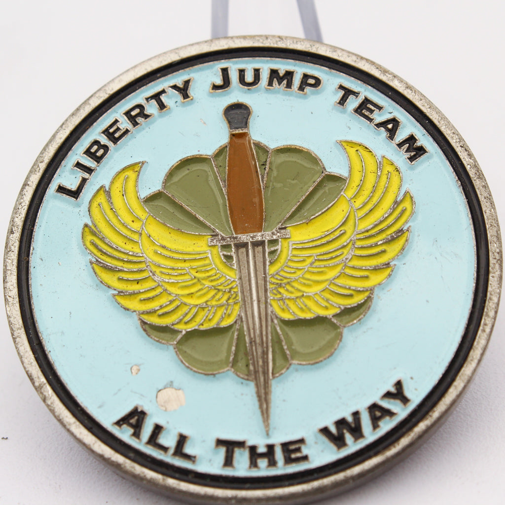 Liberty Jump Team Challenge Coin Greatest Generation Airborne Aircraft 1.75 Inch Copper Pre-owned