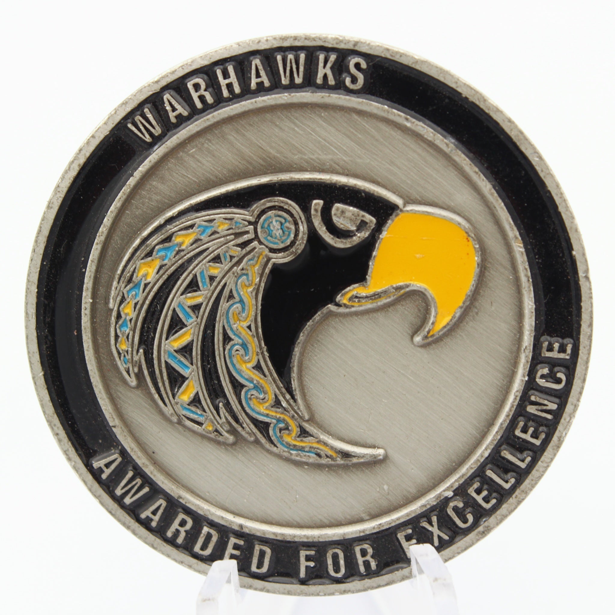 Warhawks 715th Military Intelligence Battalion Challenge Coin Hawaii 1.75” Pre-owned