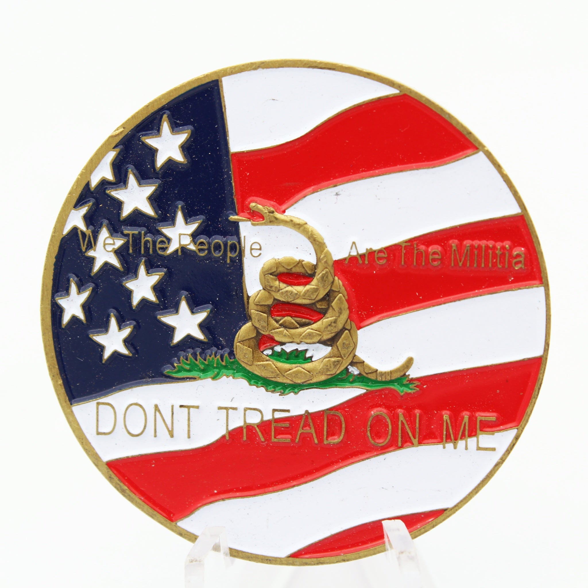 Don't Tread On Me Challenge Coin 2nd Amendment Patriotic Gadsden Flag 2013