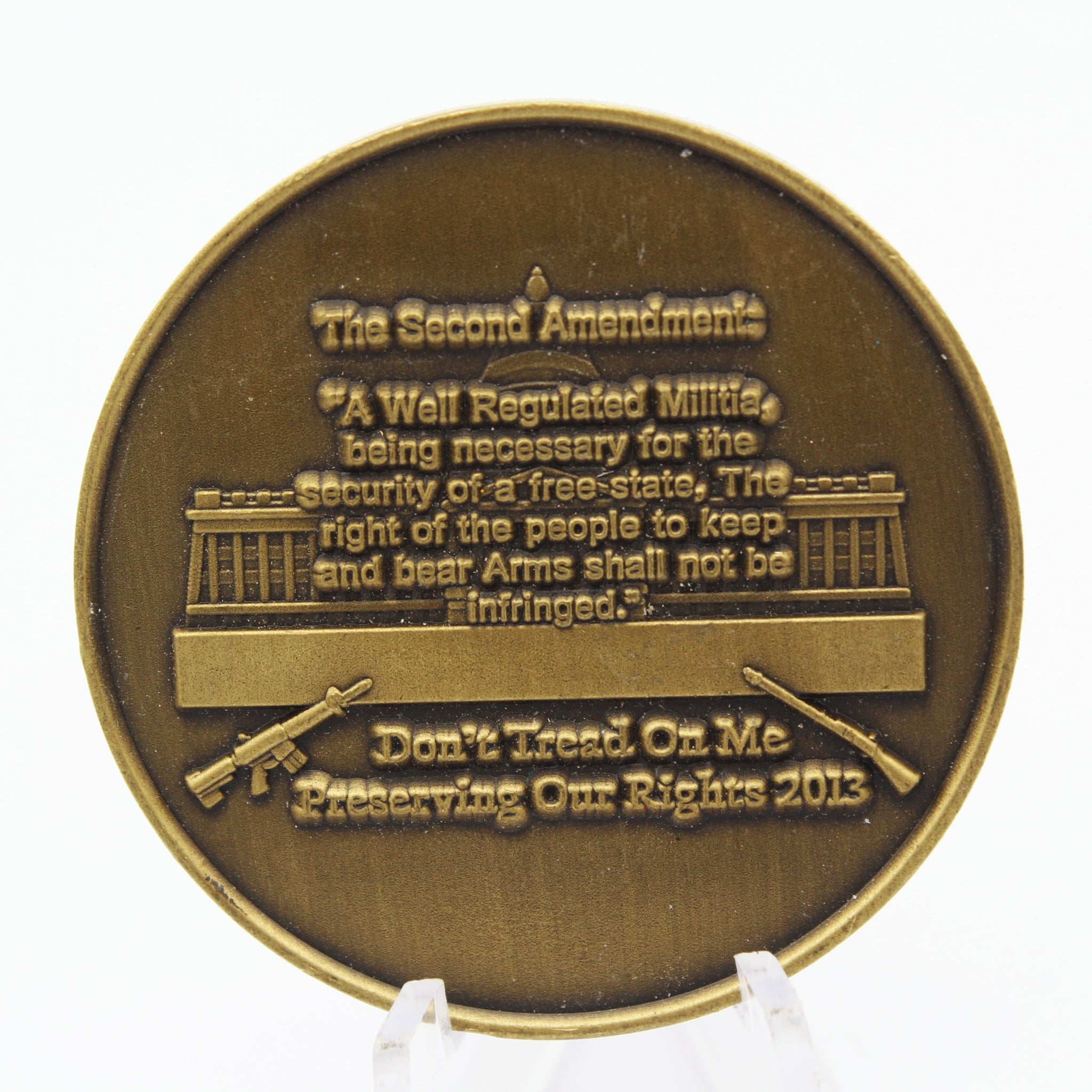 Don't Tread On Me Challenge Coin 2nd Amendment Patriotic Gadsden Flag 2013